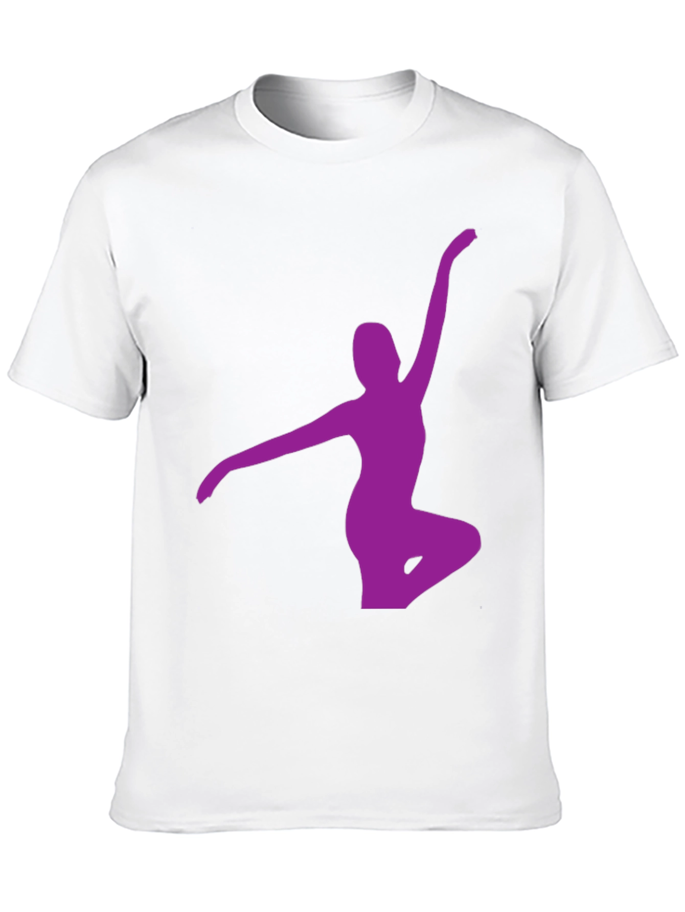 Black T-Shirt with Purple Ballerina Design