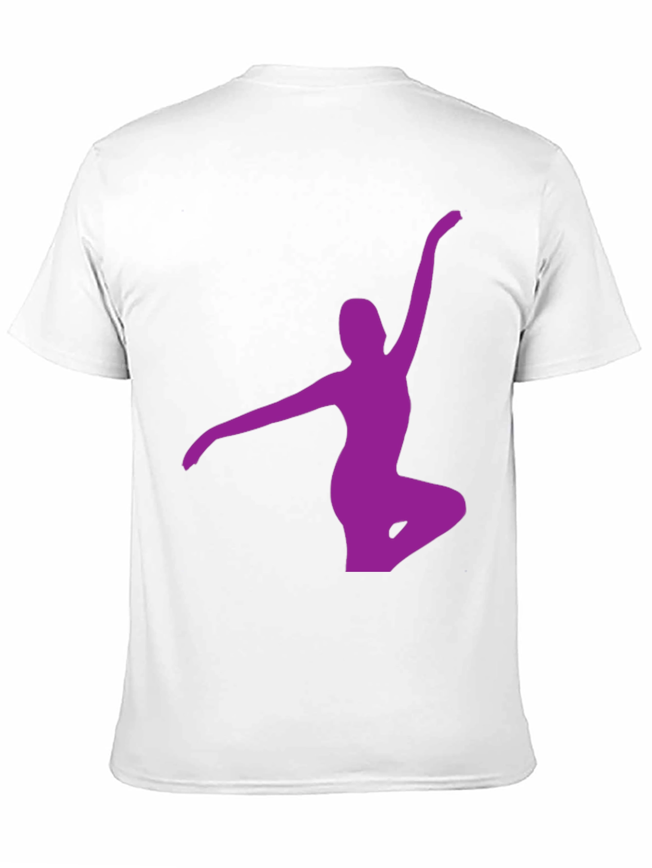 Black T-Shirt with Purple Ballerina Design
