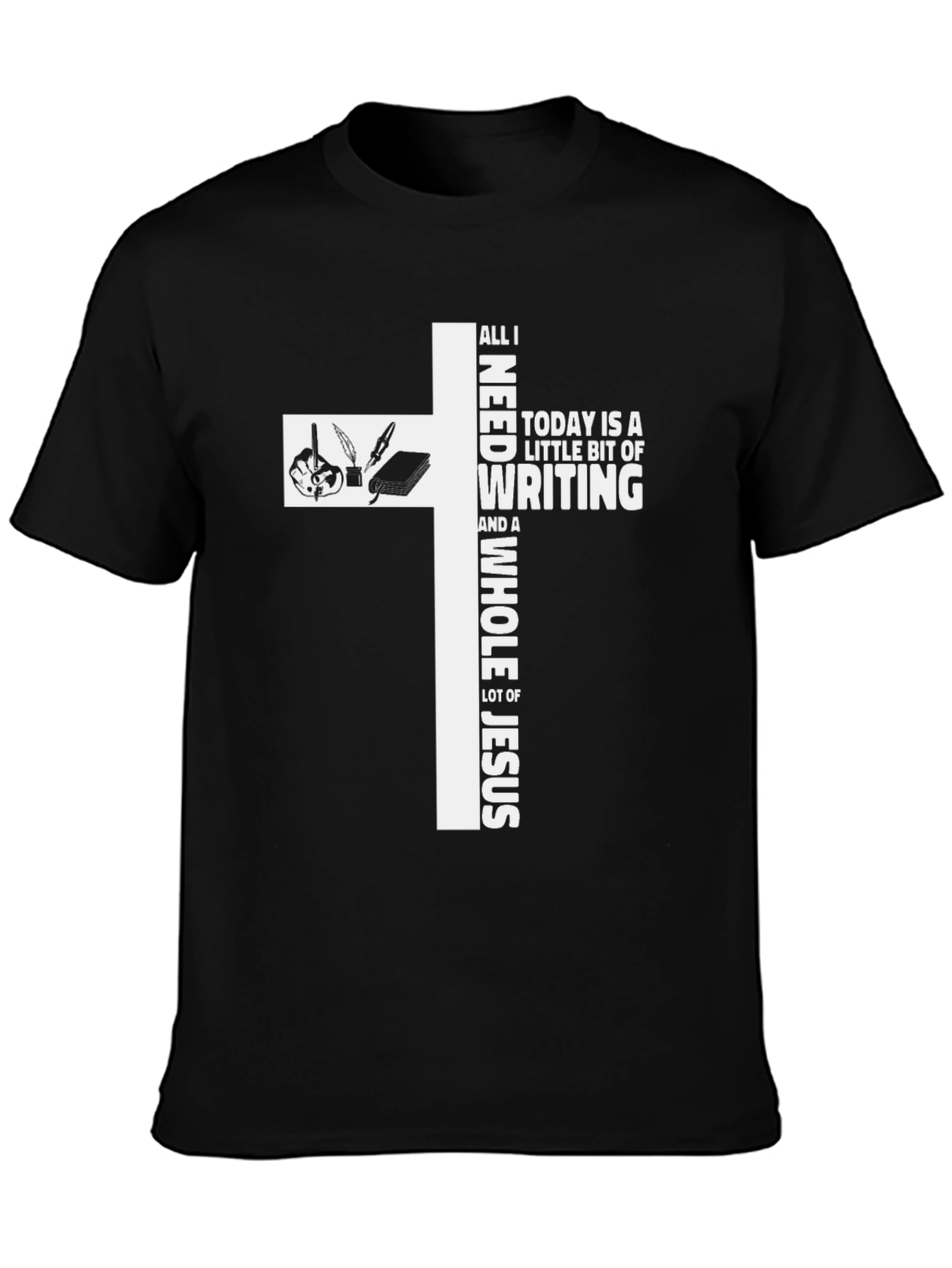 Writing and Jesus Graphic T-Shirt