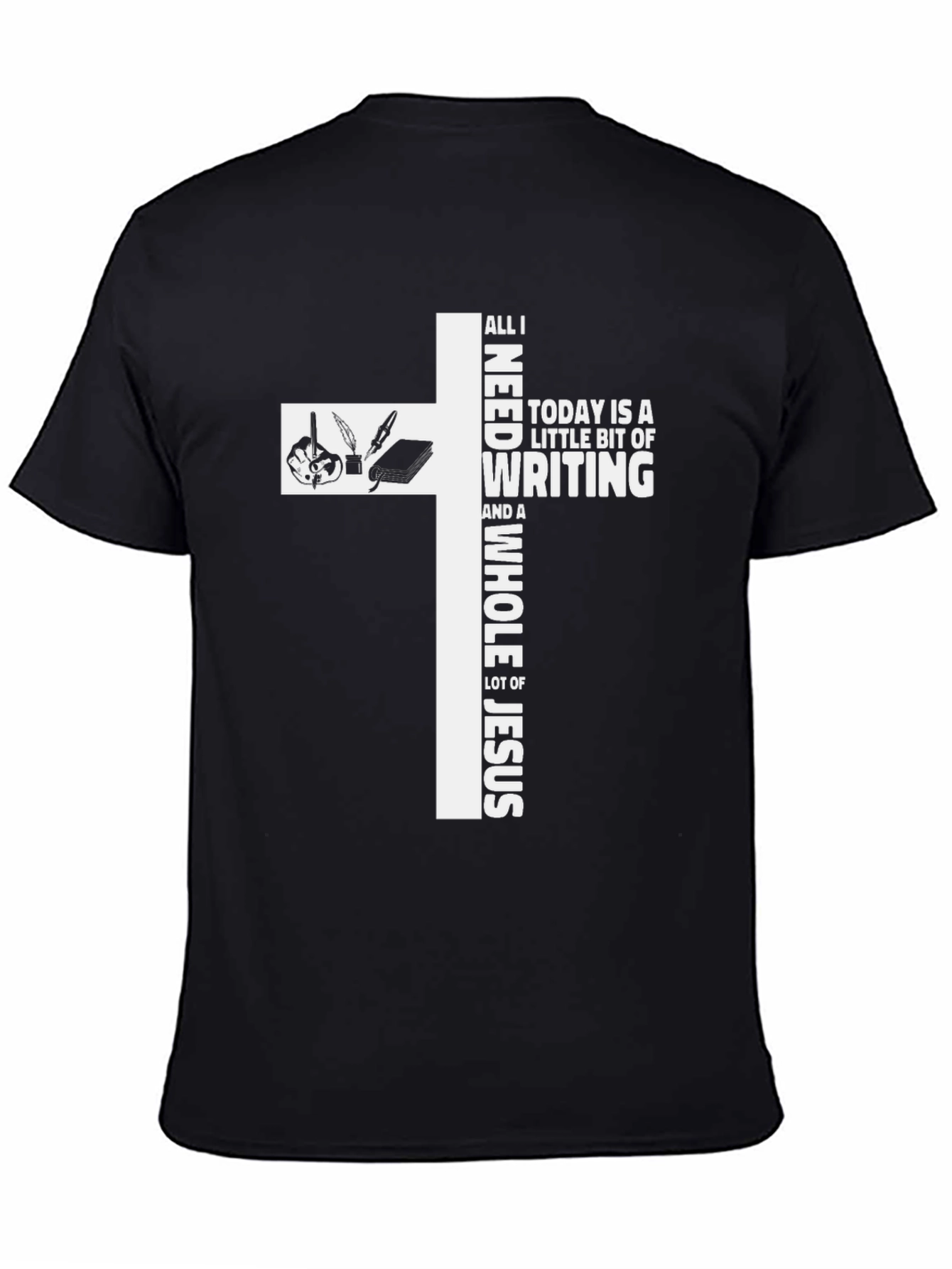 Writing and Jesus Graphic T-Shirt