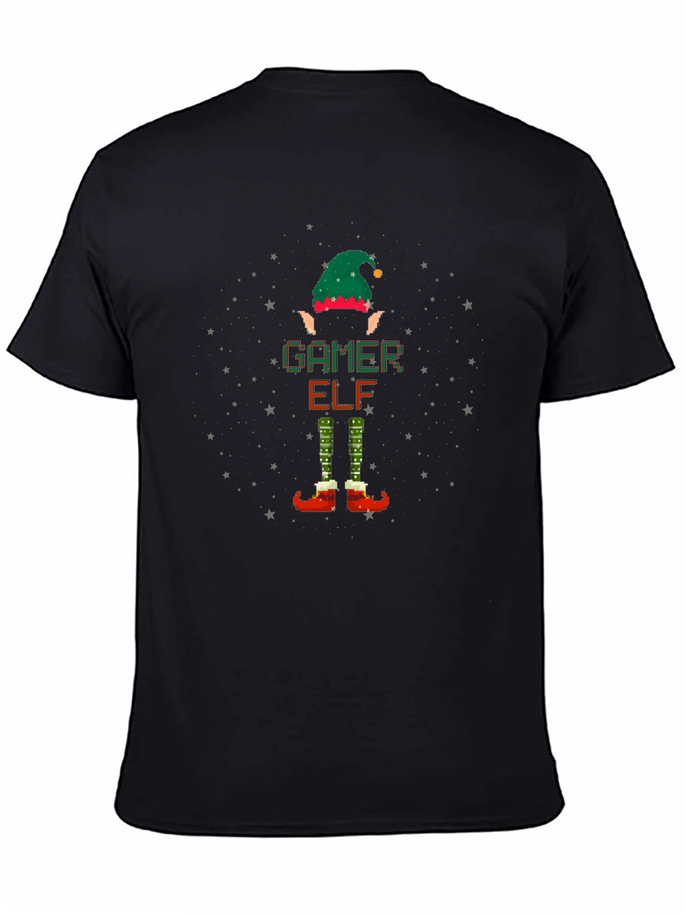 Gamer Elf Christmas T-Shirt - Pixelated Holiday Fun