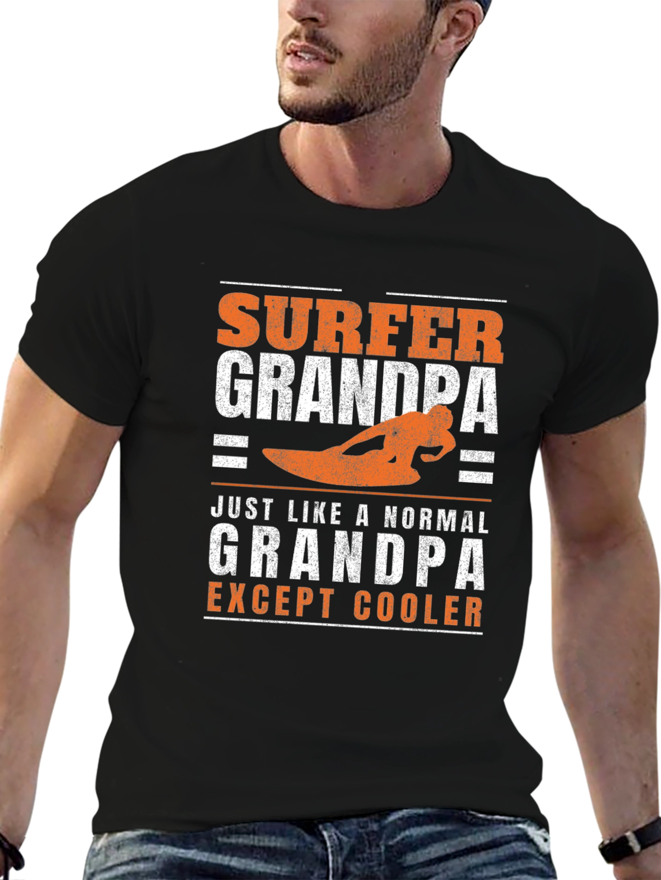 Surfer Grandpa T-Shirt - Cool Grandfather Gift