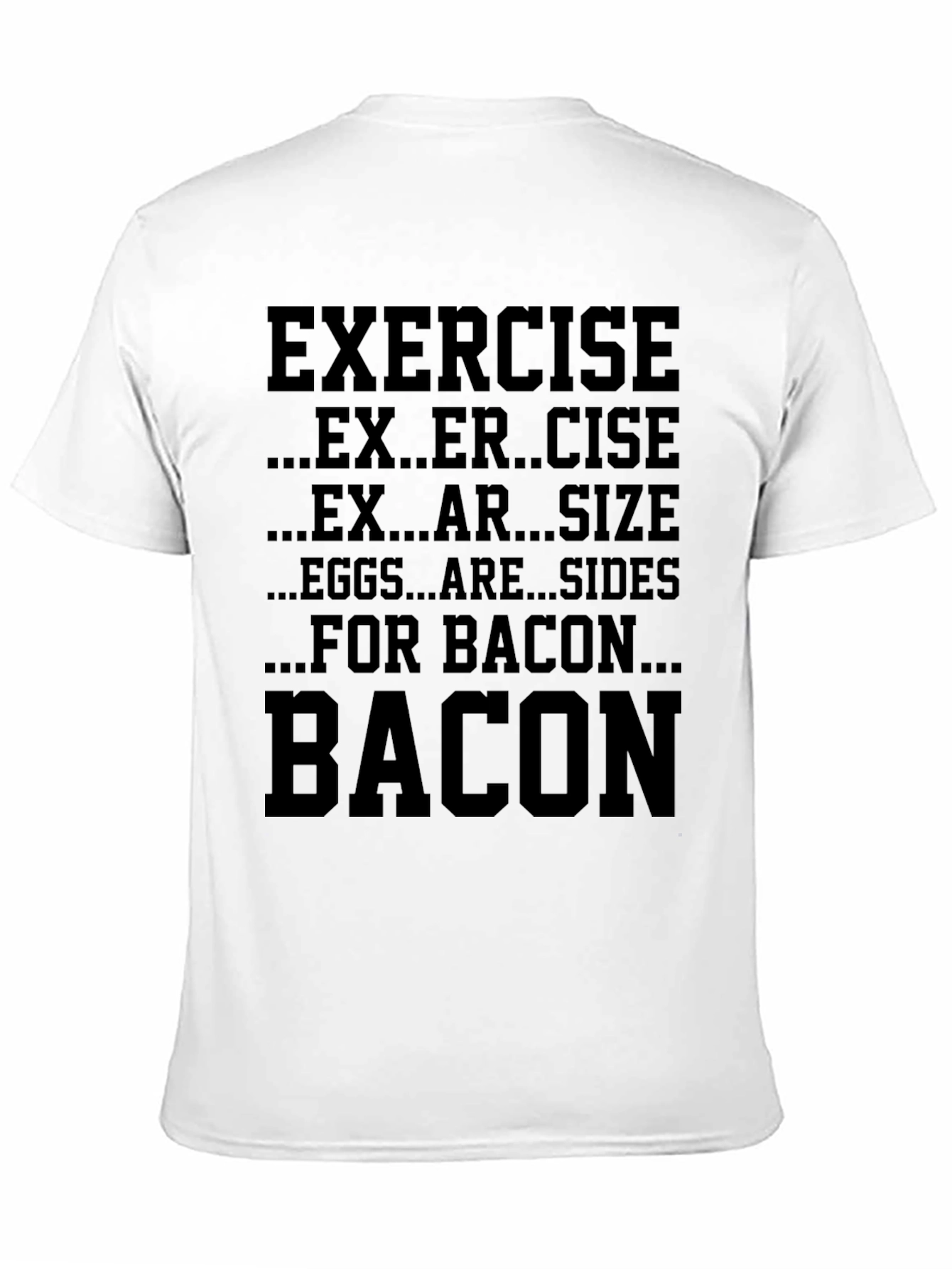 Exercise? Bacon Black Graphic Tee