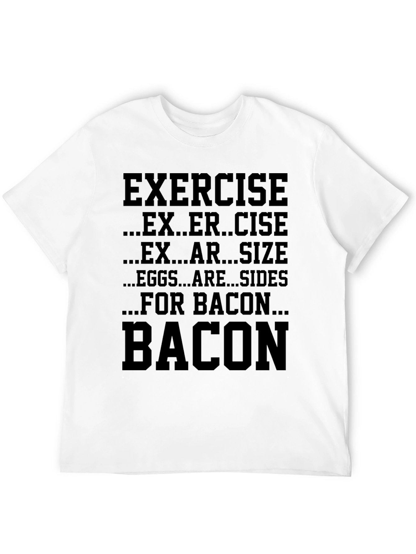 Exercise? Bacon Black Graphic Tee