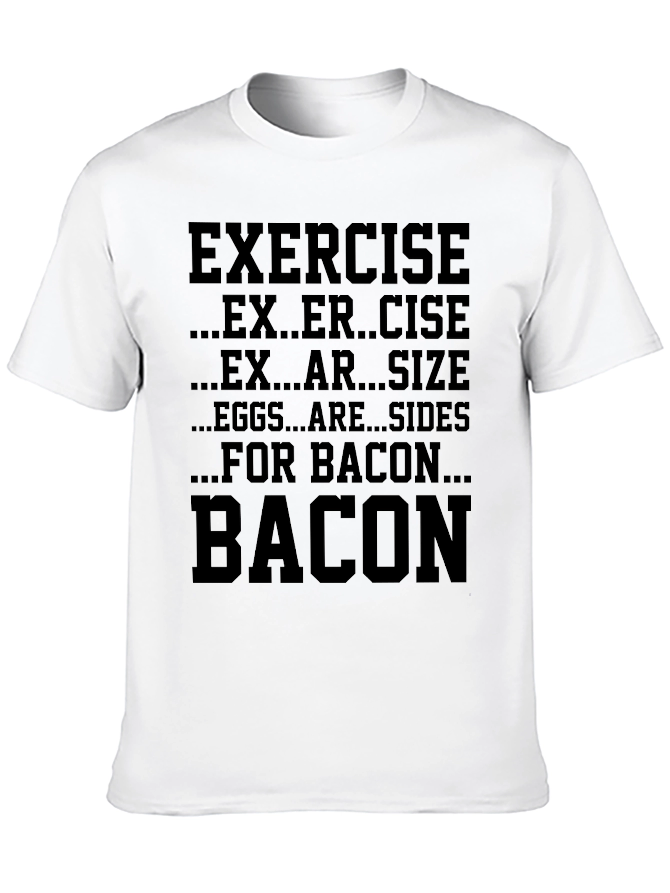 Exercise? Bacon Black Graphic Tee