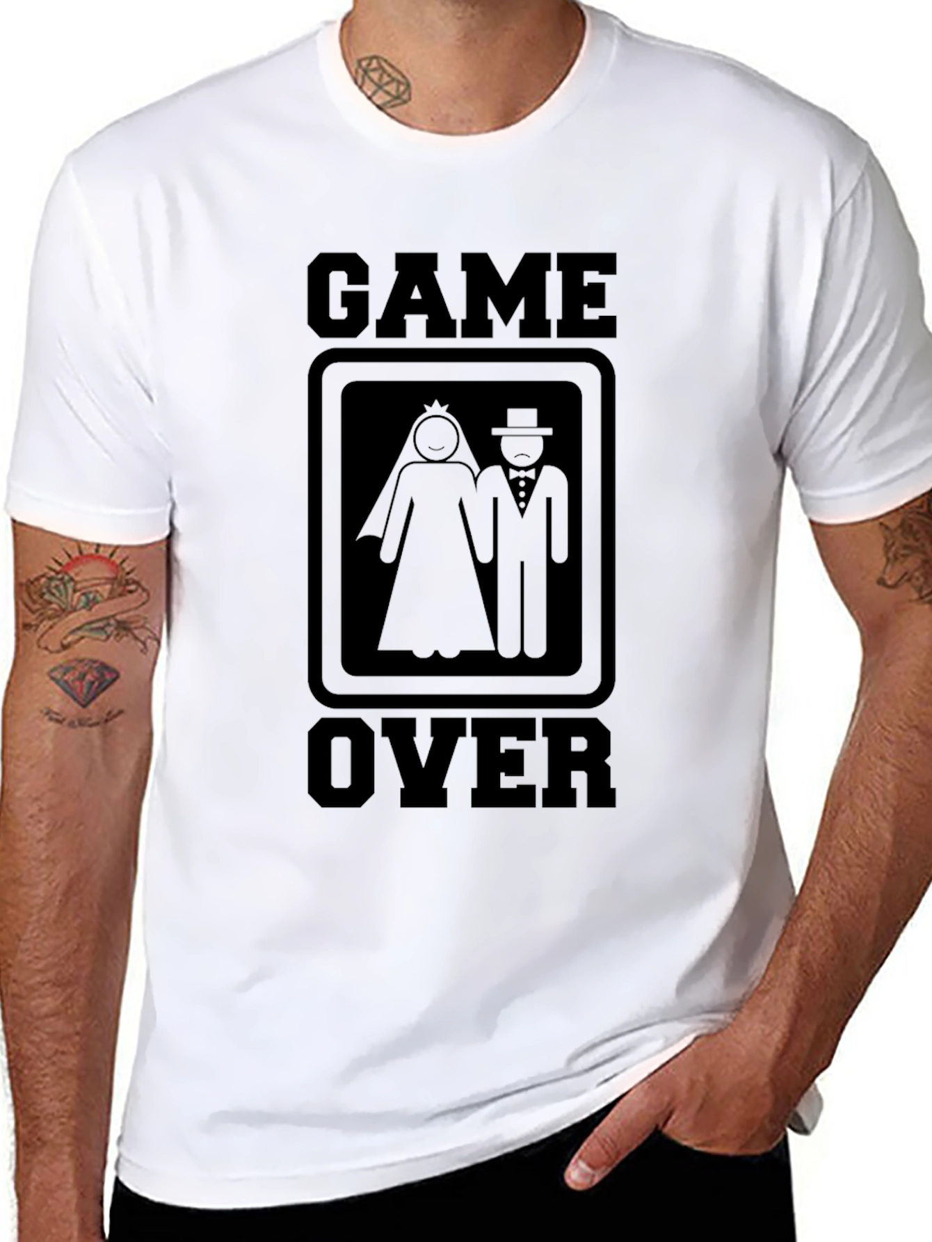 Game Over Wedding T-Shirt - Bachelor Party Tee