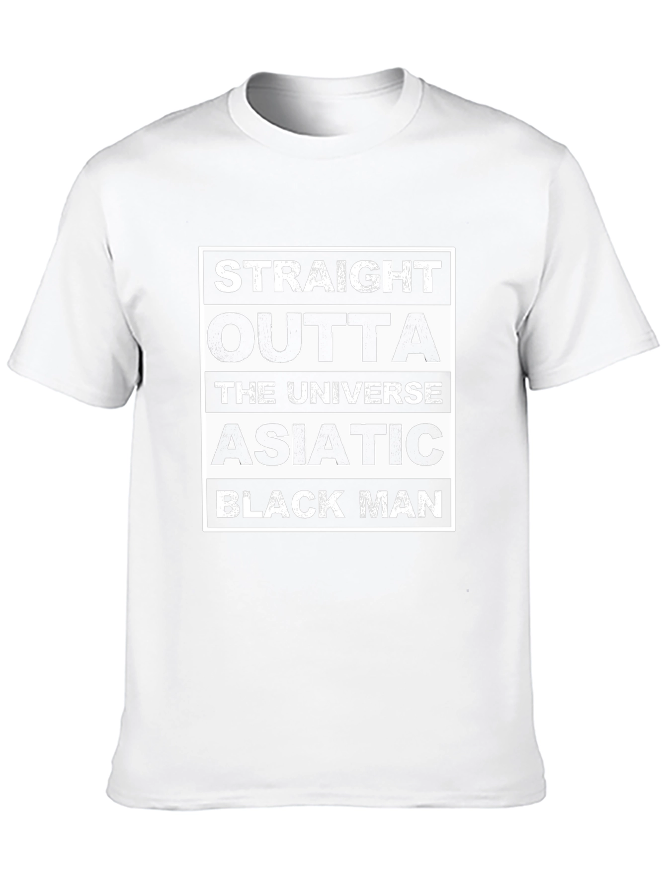 Straight Outta the Universe Asiatic Black Man T-Shirt