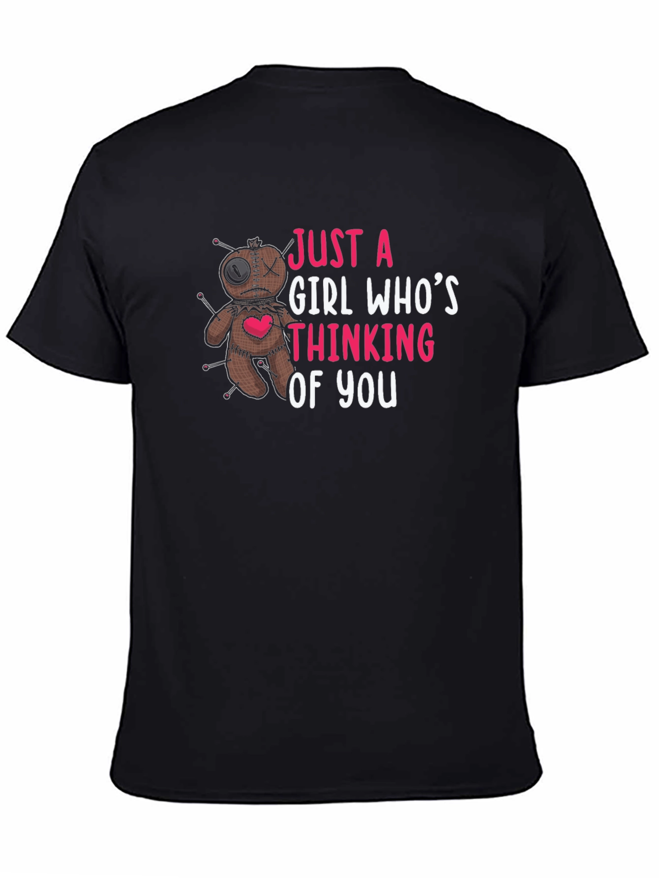 Just a Girl Voodoo Doll Graphic T-Shirt