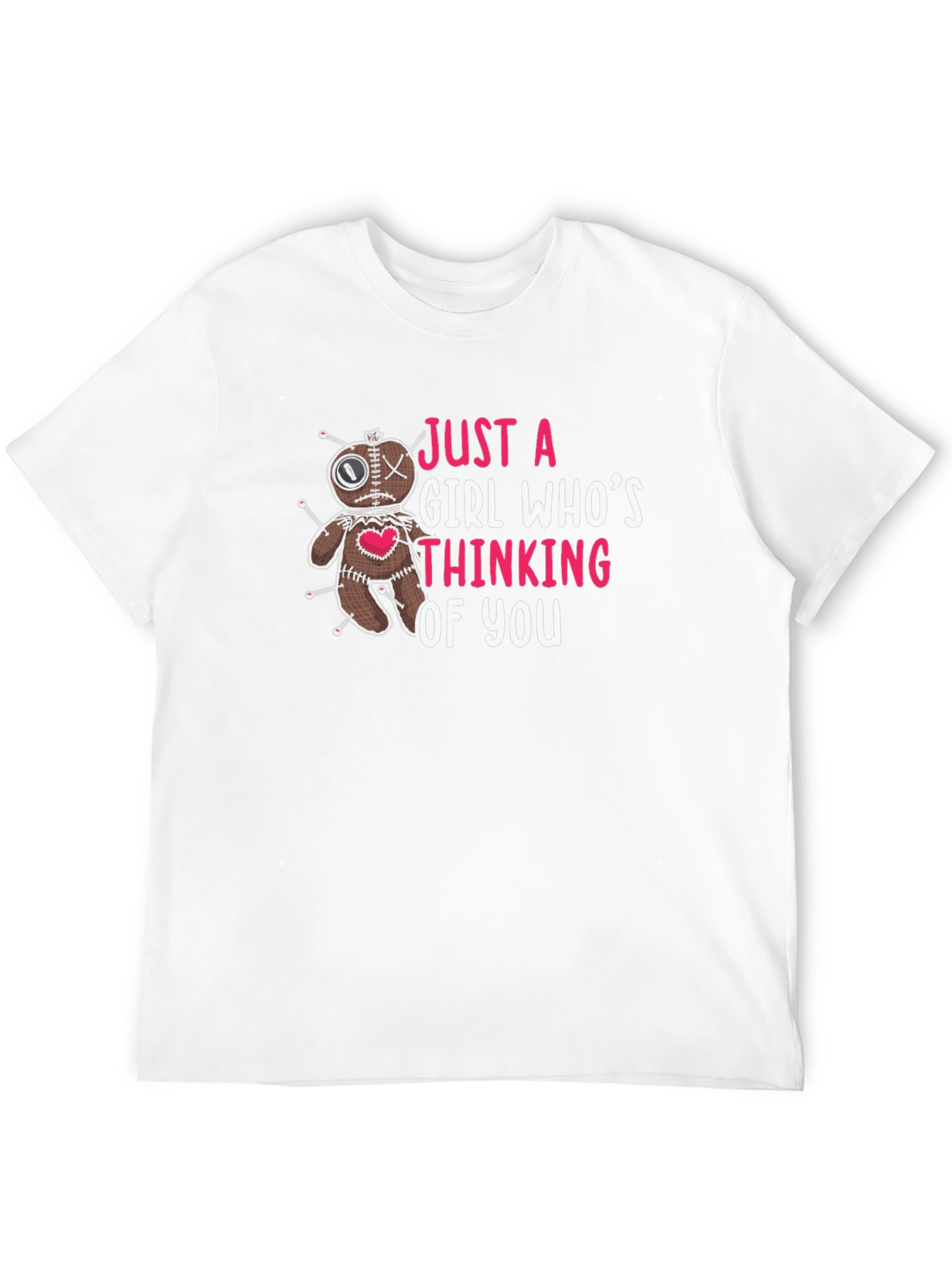 Just a Girl Voodoo Doll Graphic T-Shirt