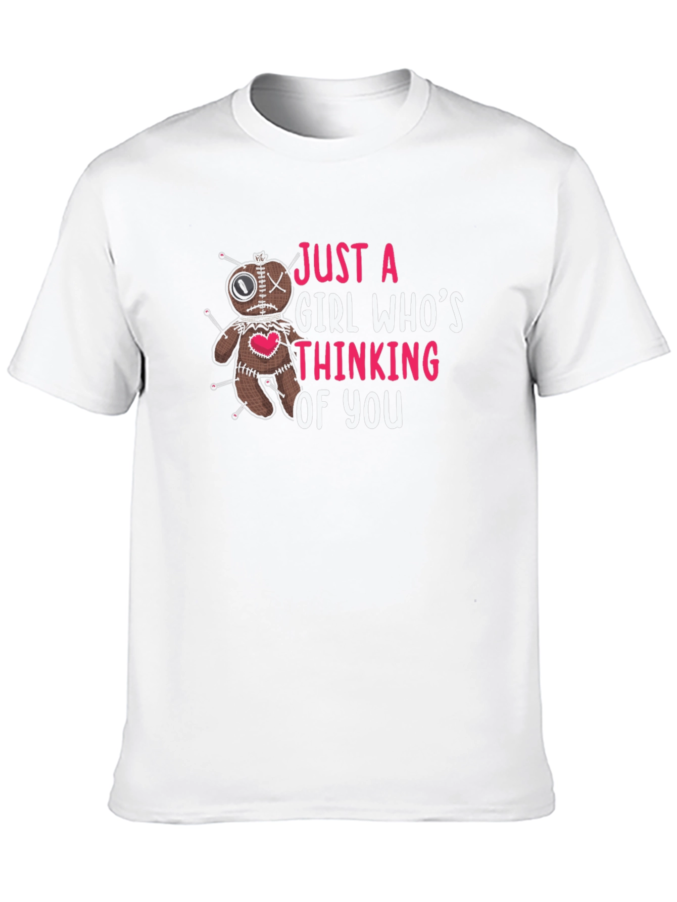 Just a Girl Voodoo Doll Graphic T-Shirt