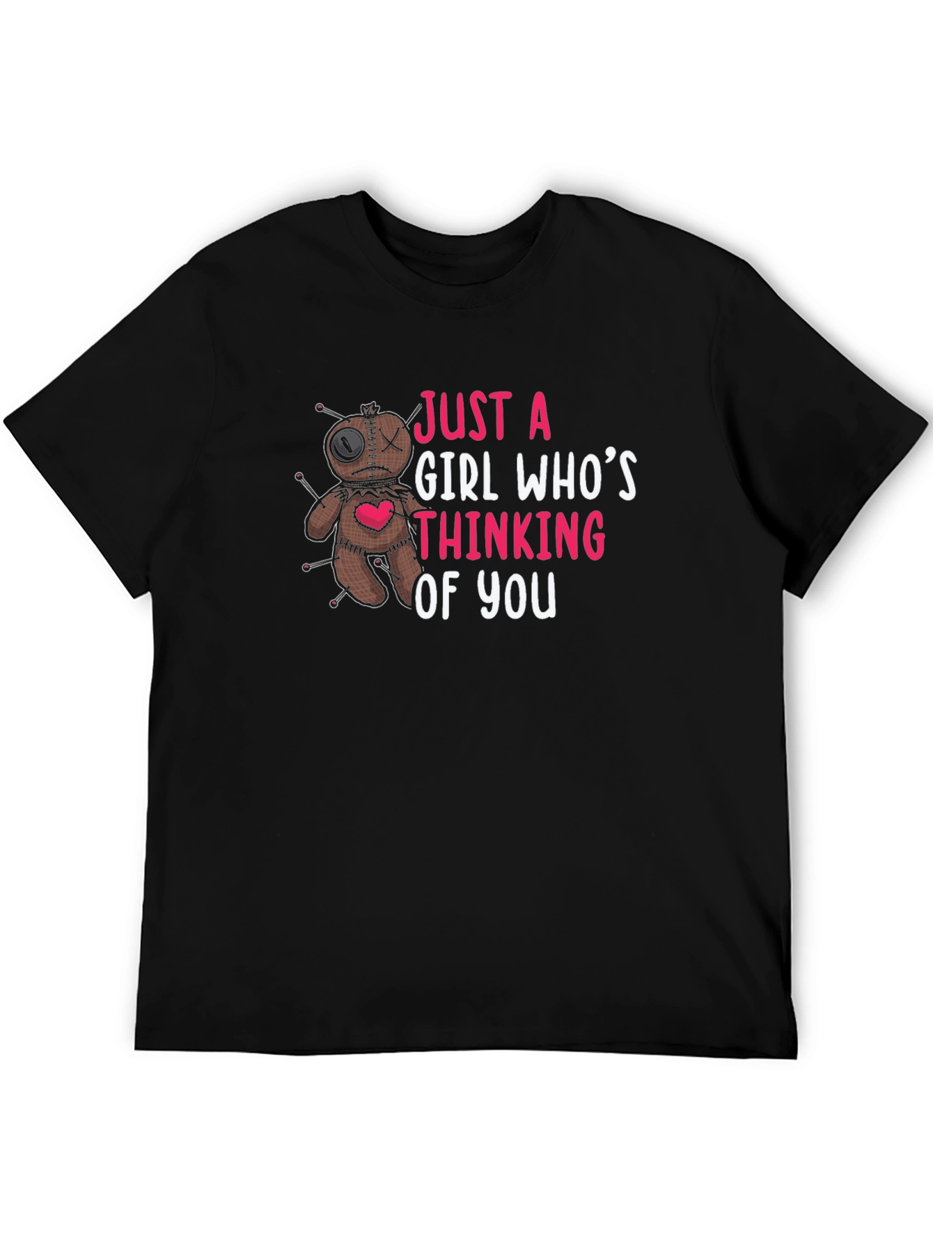 Just a Girl Voodoo Doll Graphic T-Shirt