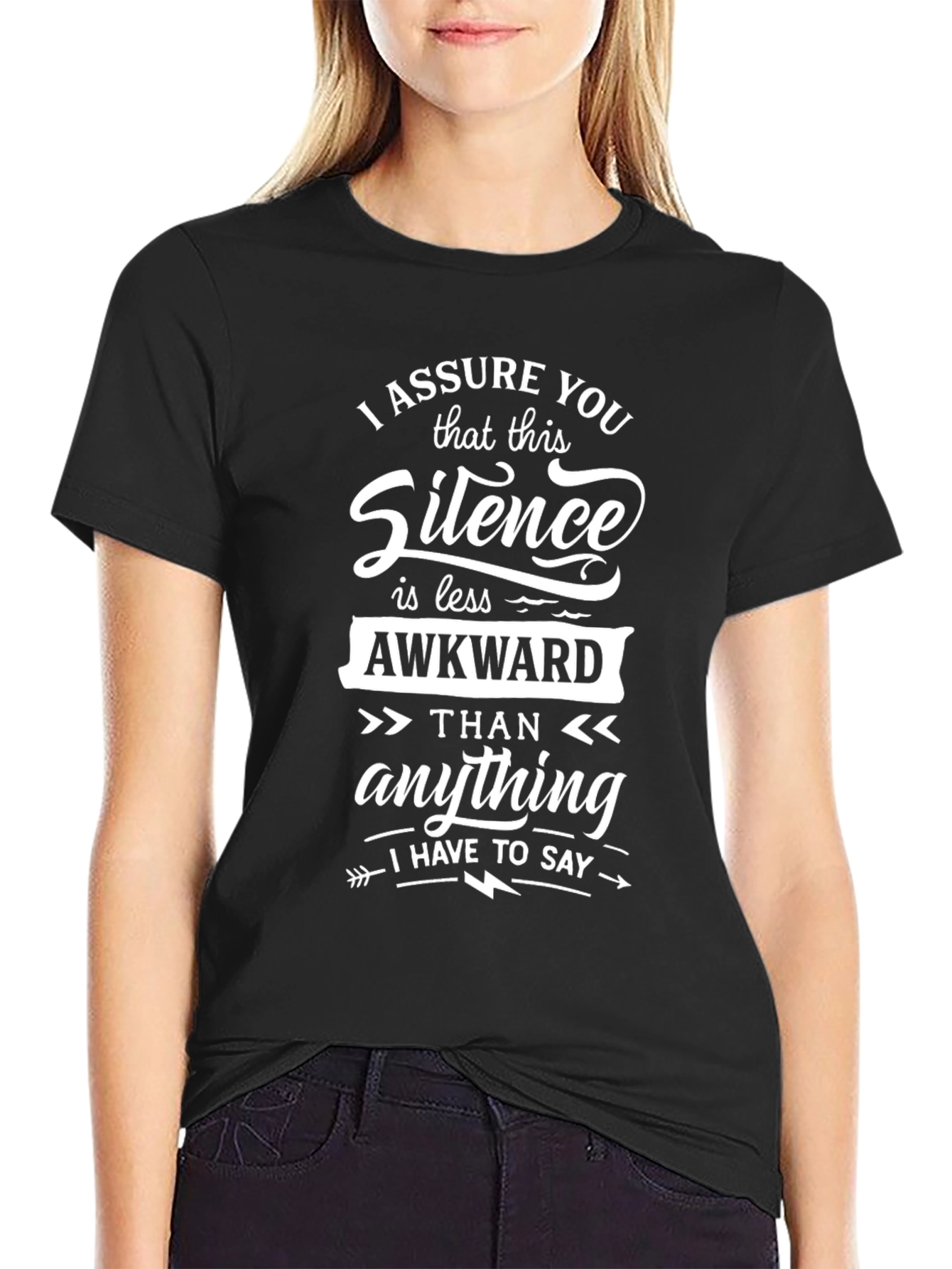 Awkward Silence Graphic T-Shirt - Funny Sarcastic Tee