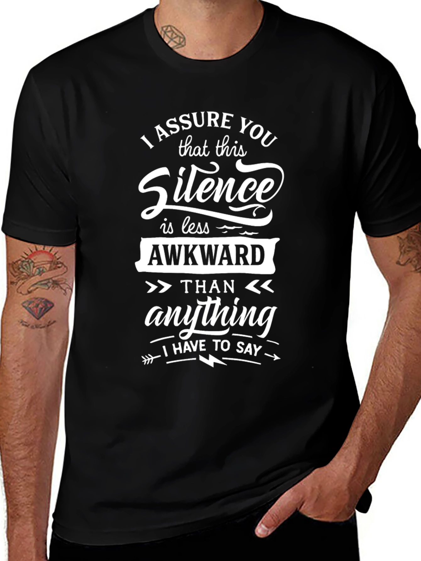 Awkward Silence Graphic T-Shirt - Funny Sarcastic Tee
