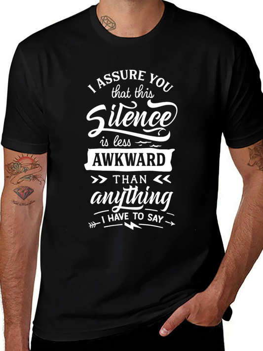 Awkward Silence Graphic T-Shirt - Funny Sarcastic Tee