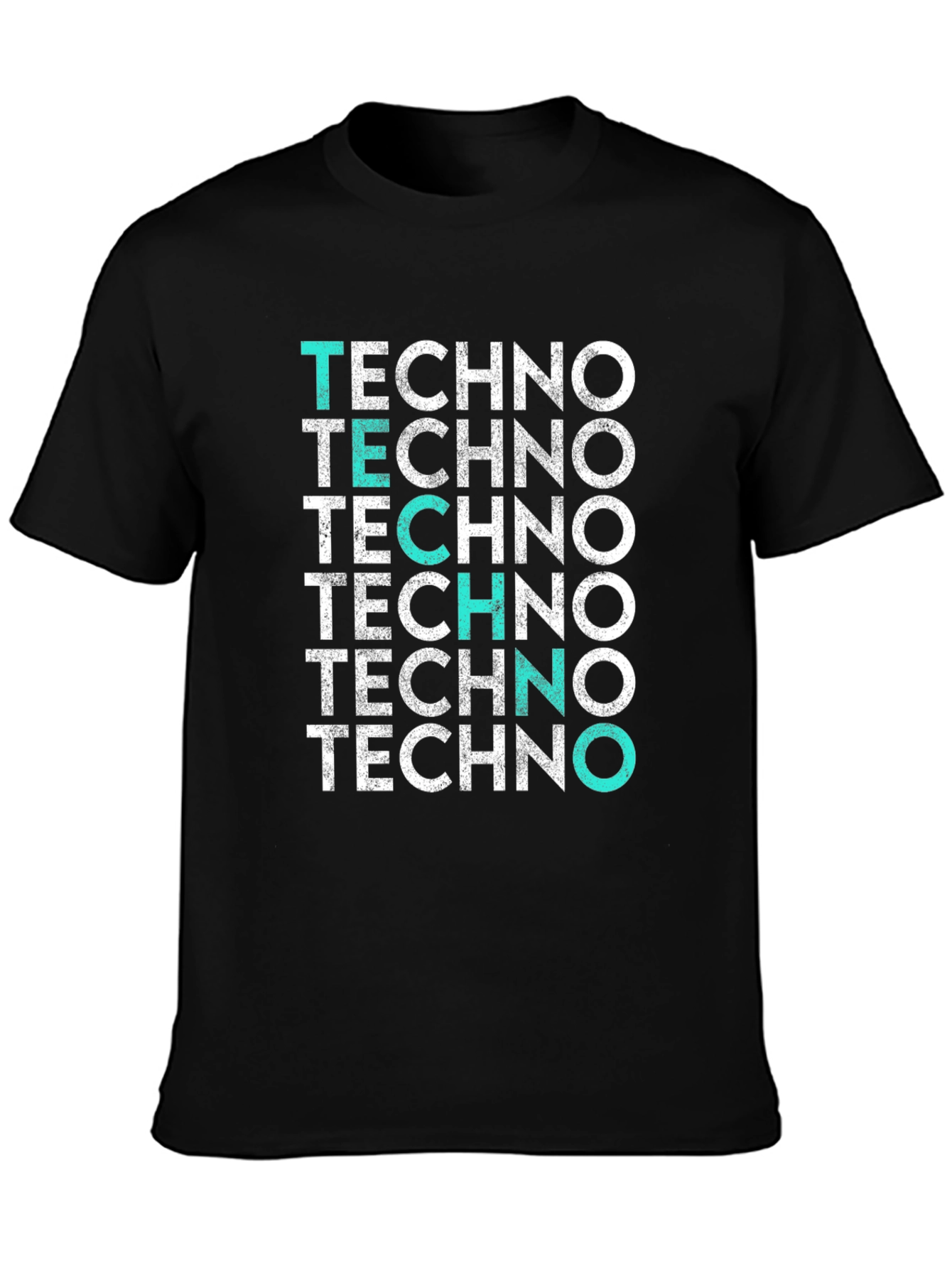 Techno Stacked Graphic Print T-Shirt