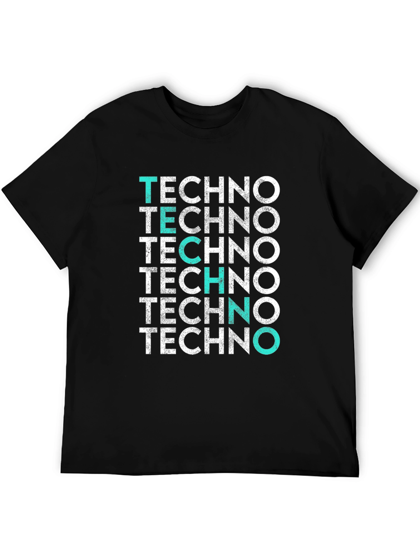 Techno Stacked Graphic Print T-Shirt