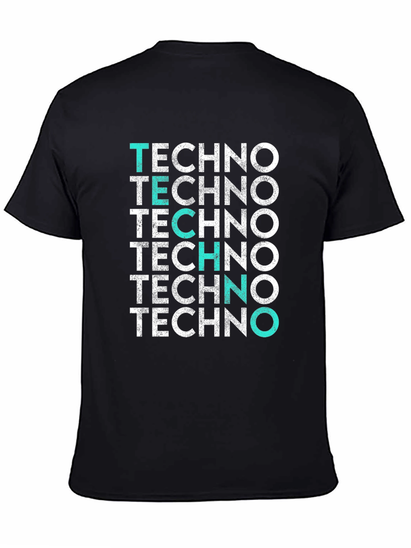 Techno Stacked Graphic Print T-Shirt