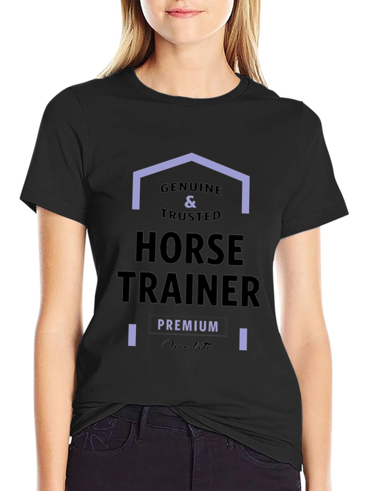 Genuine Horse Trainer Premium Quality Black Tee