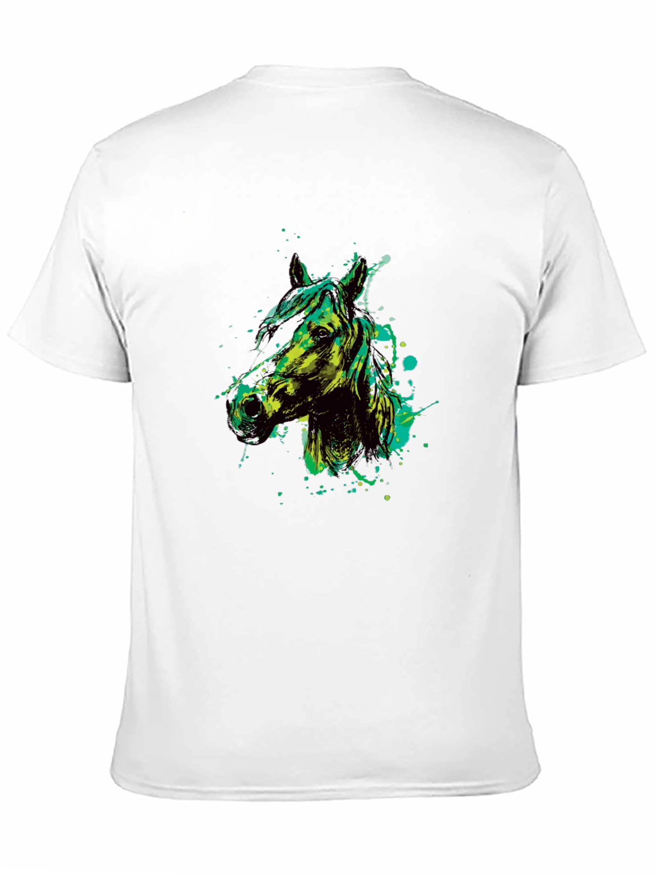 Horse Graphic Print Crew Neck T-Shirt