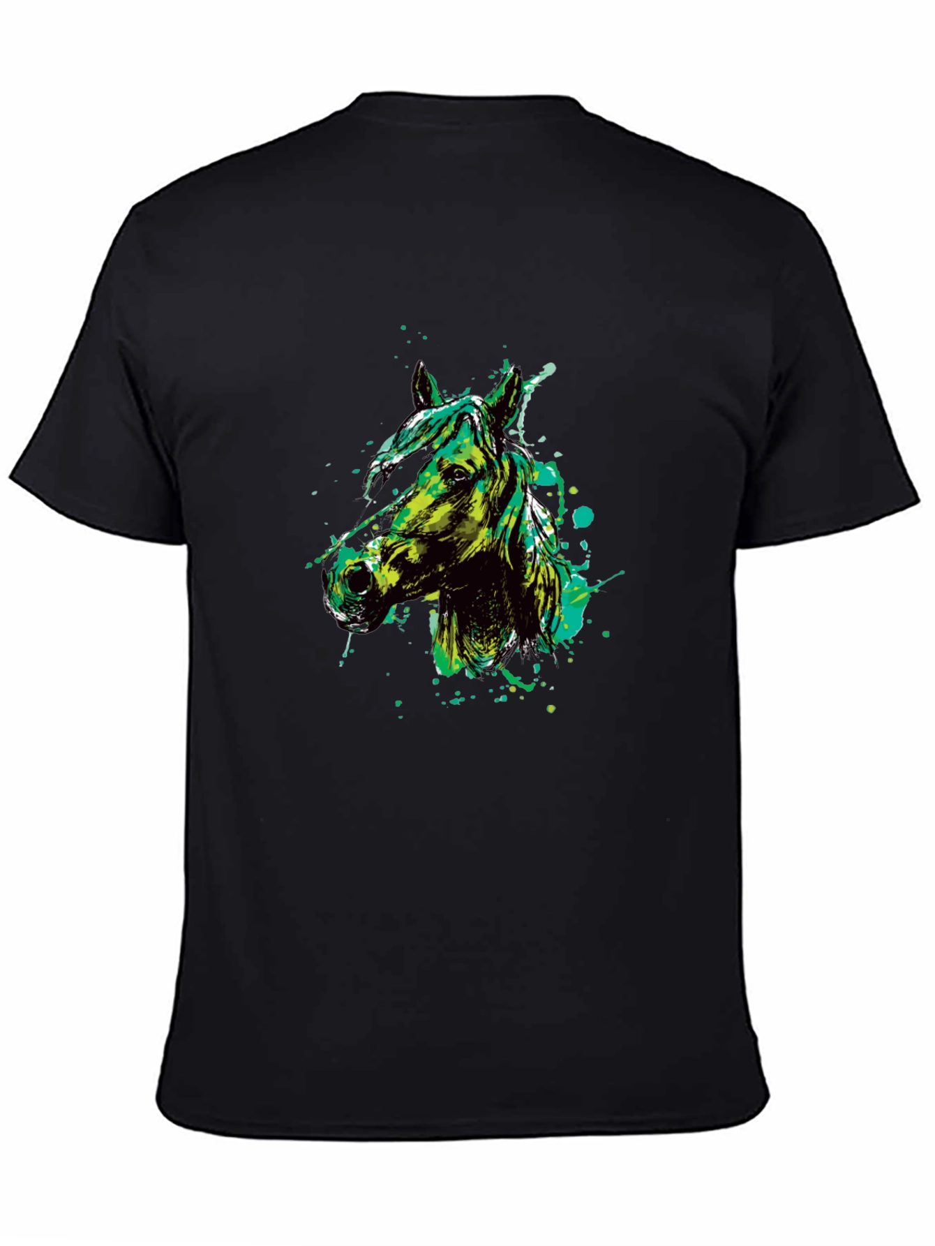 Horse Graphic Print Crew Neck T-Shirt