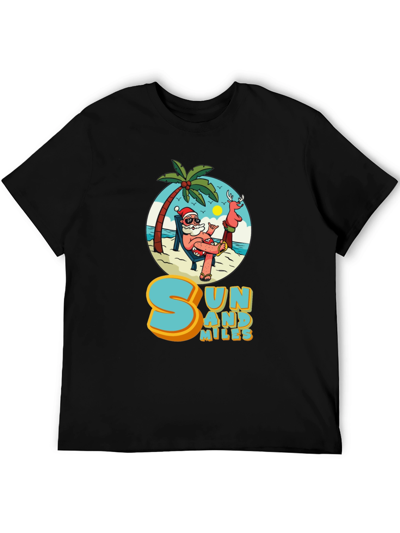 Sun and Miles Beach Santa T-Shirt