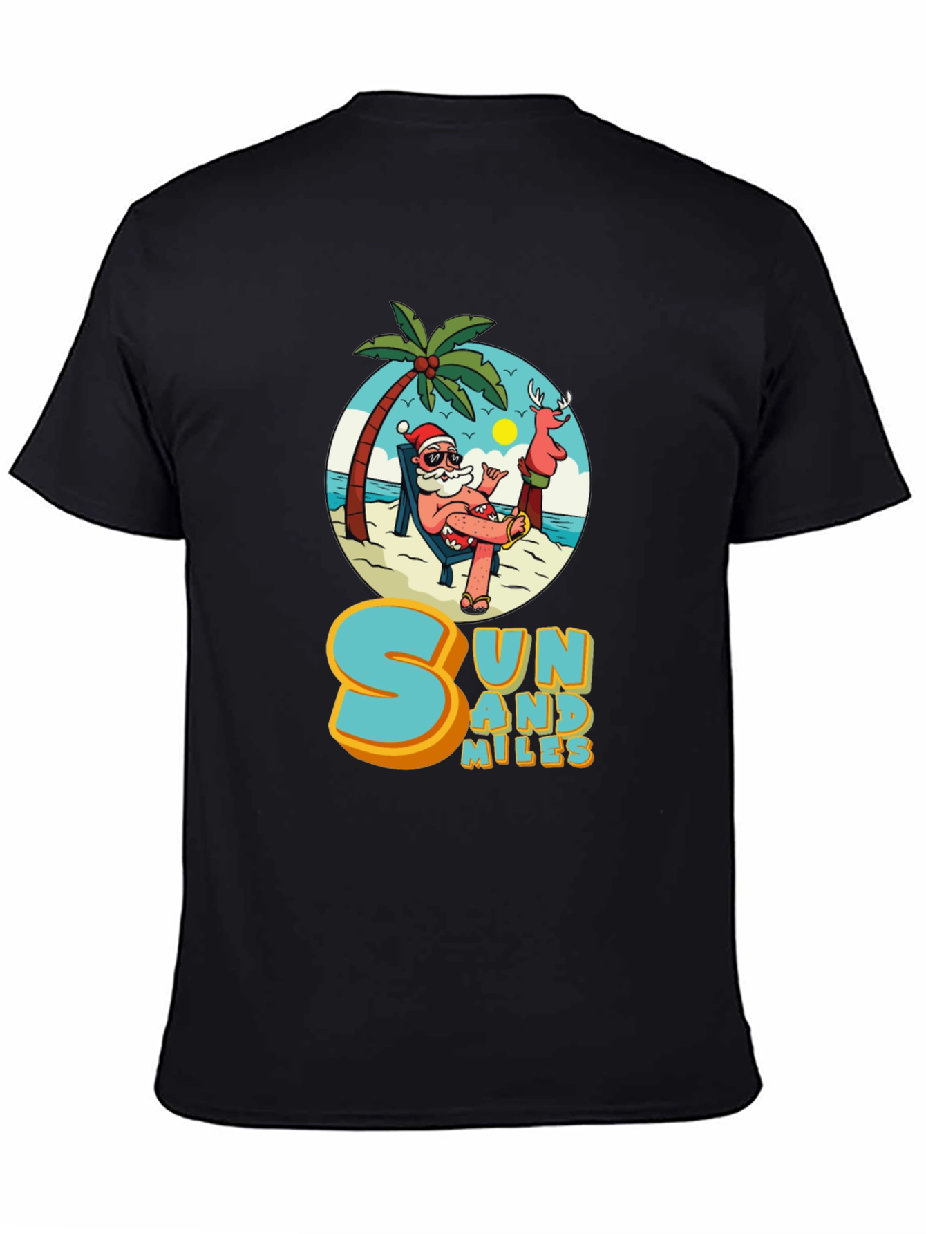 Sun and Miles Beach Santa T-Shirt
