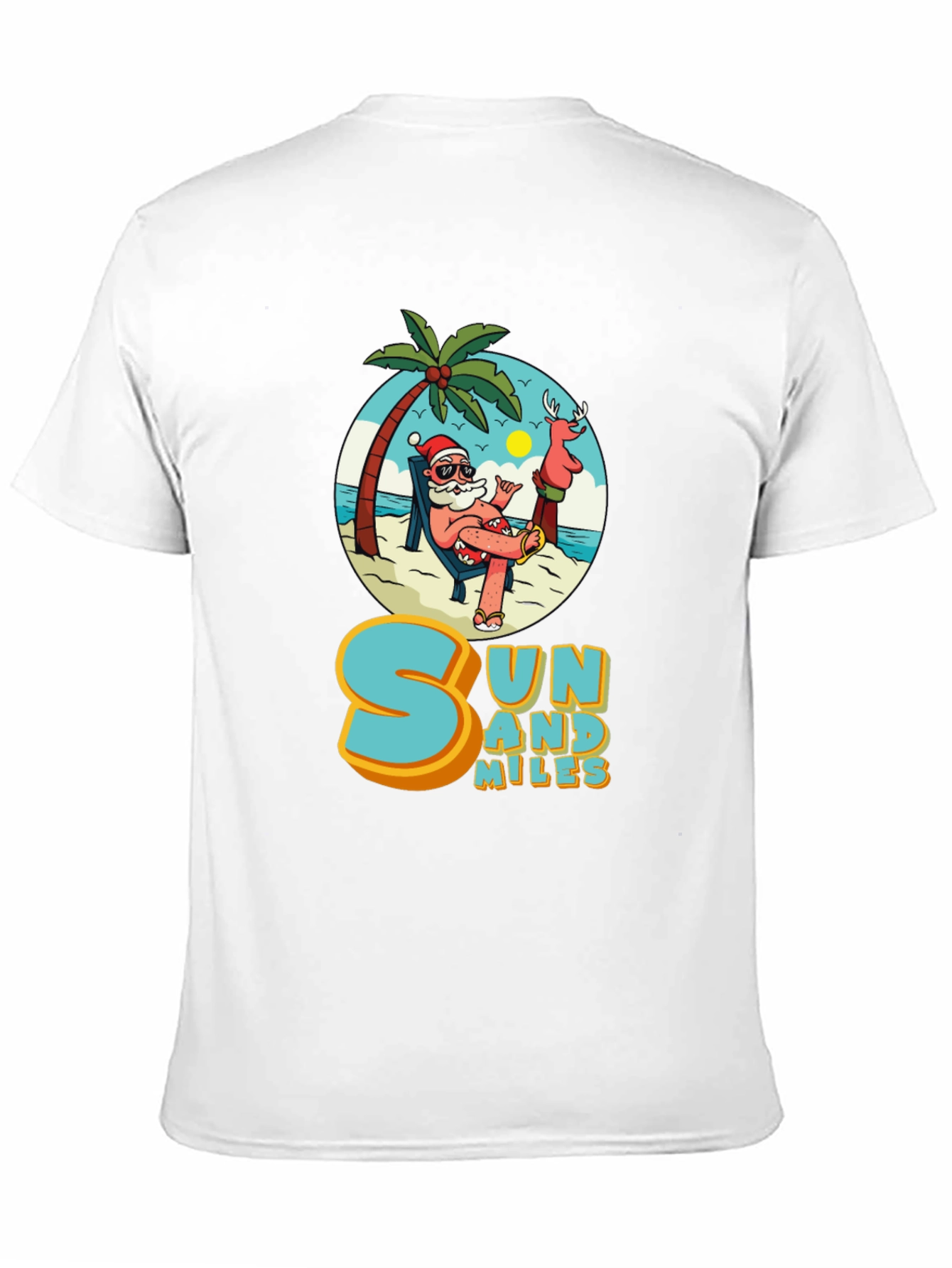 Sun and Miles Beach Santa T-Shirt