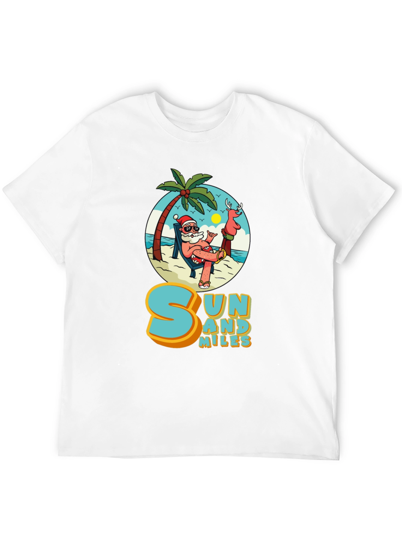Sun and Miles Beach Santa T-Shirt