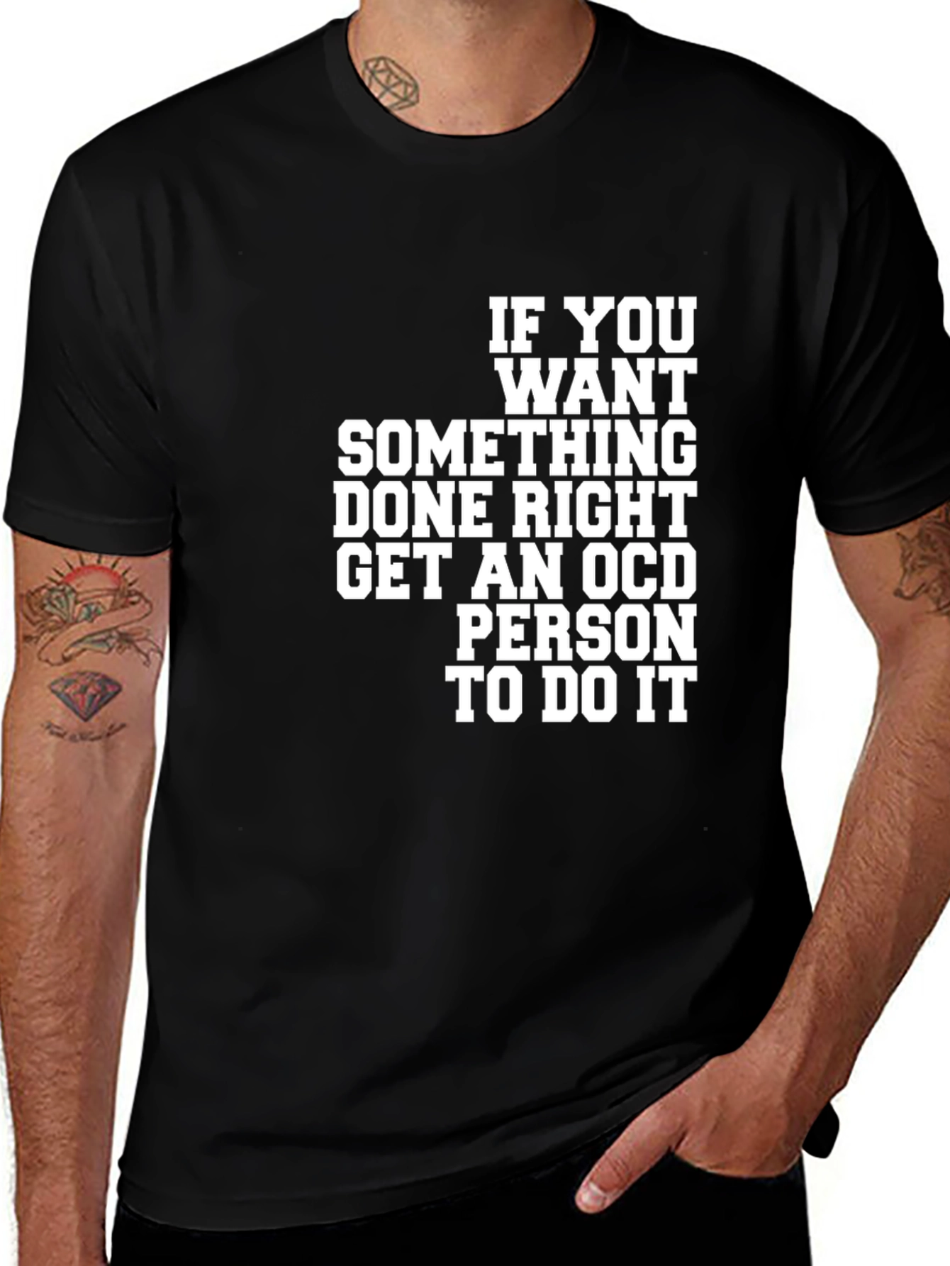 OCD Person Graphic Black T-Shirt