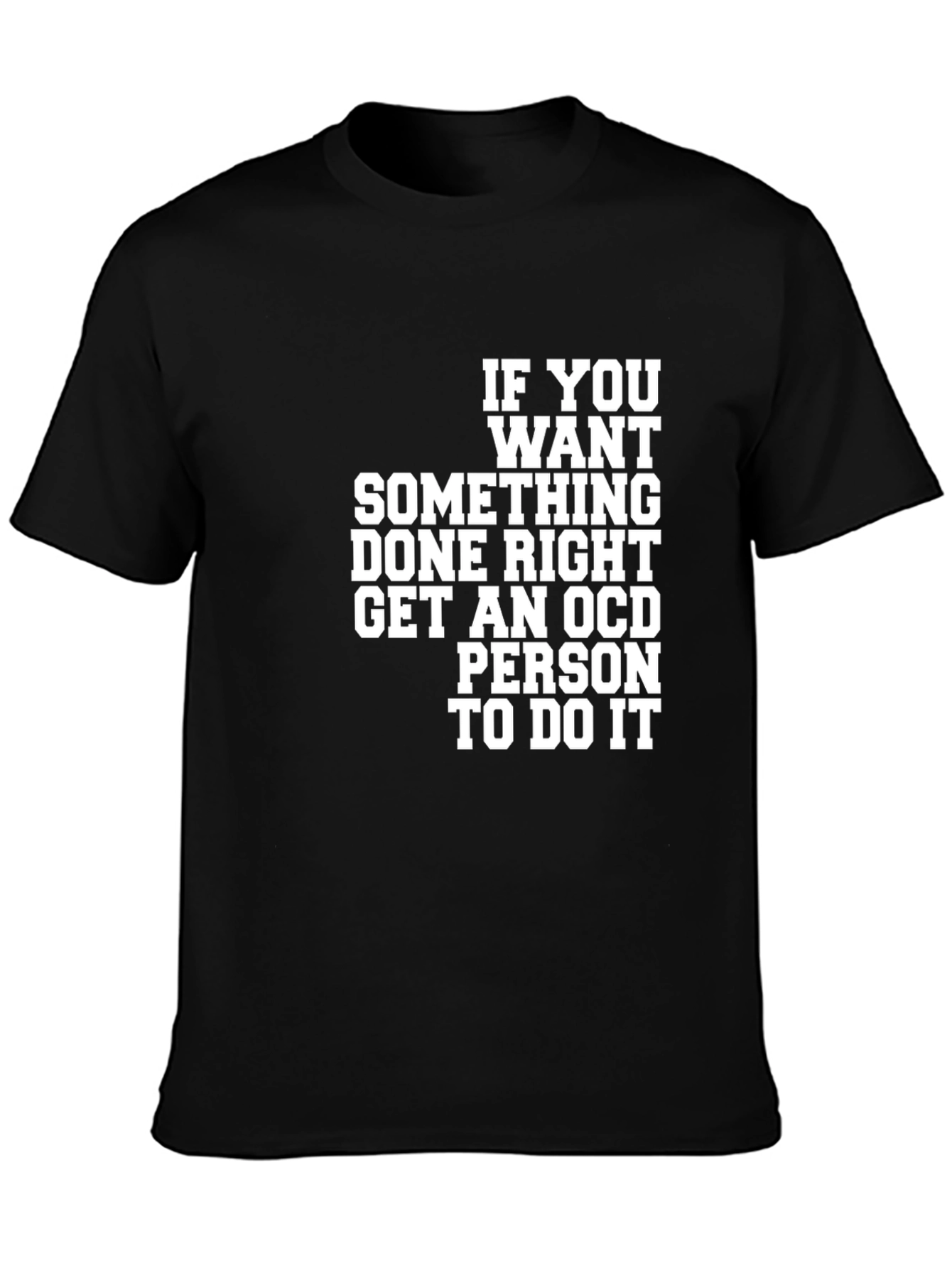 OCD Person Graphic Black T-Shirt