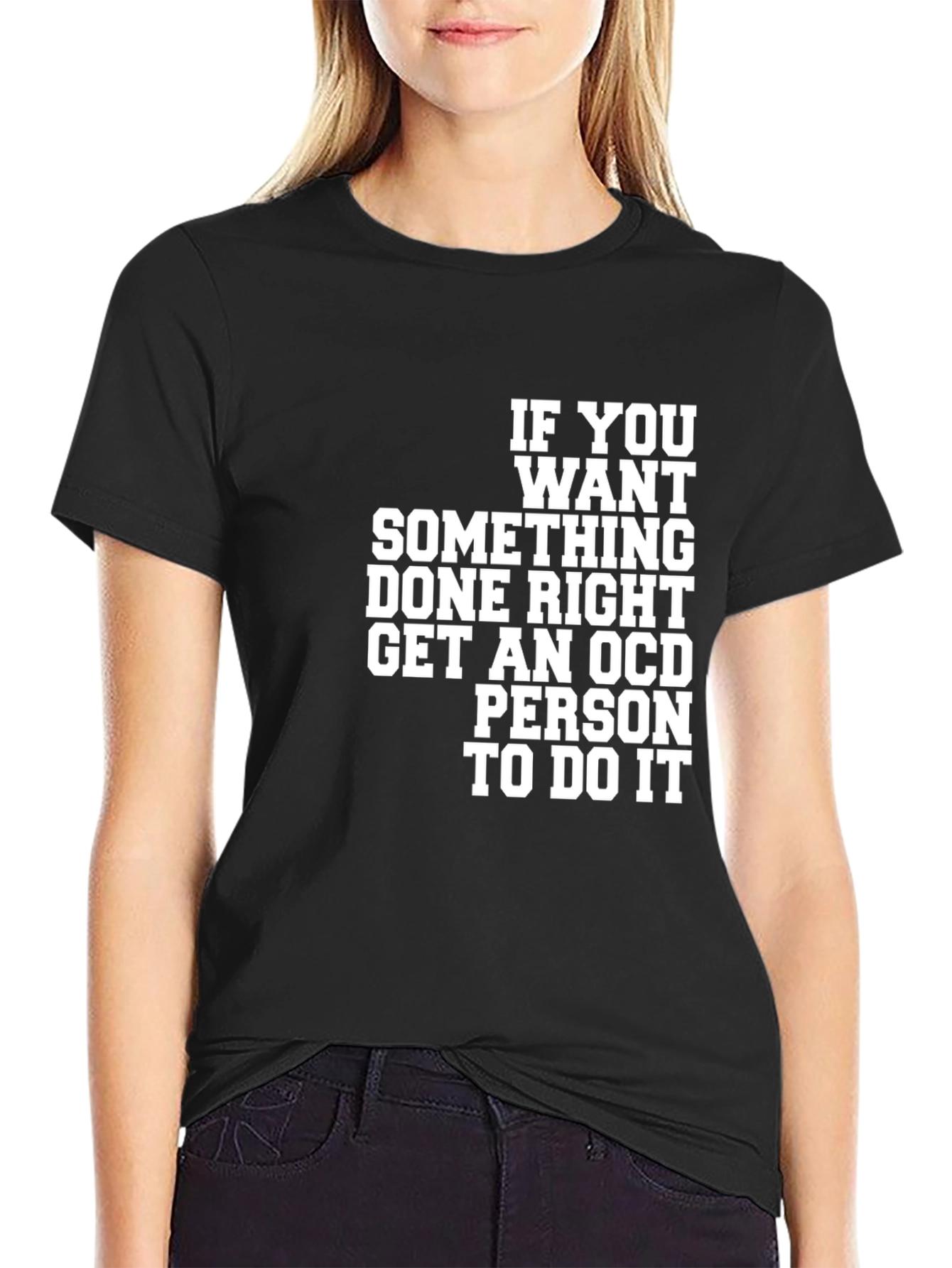OCD Person Graphic Black T-Shirt