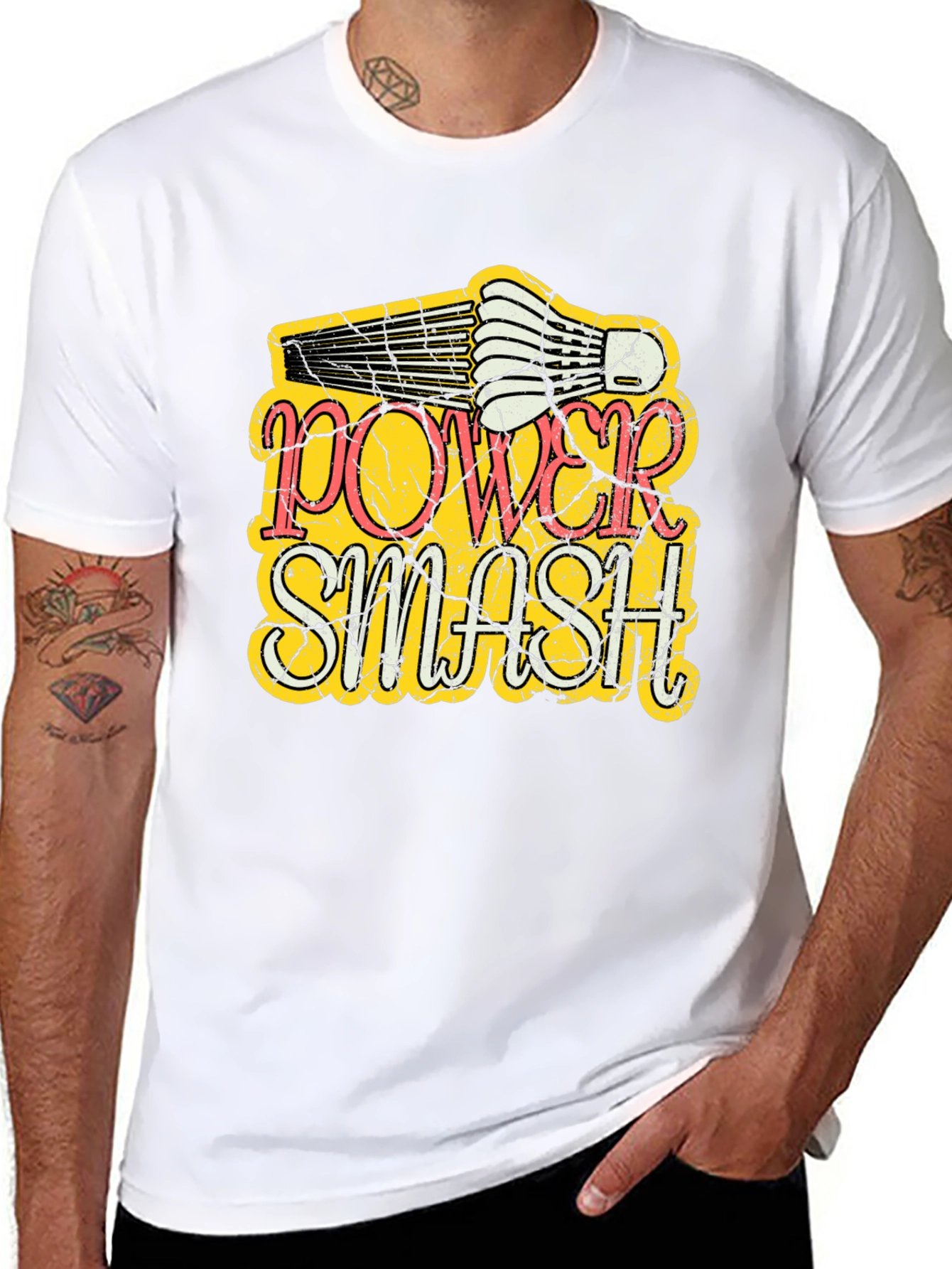 Power Smash Badminton Graphic Tee