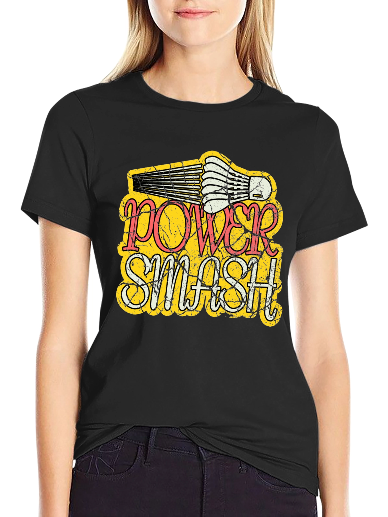 Power Smash Badminton Graphic Tee