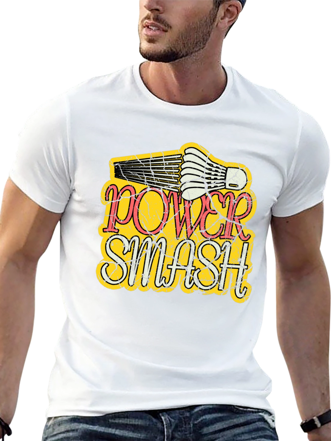 Power Smash Badminton Graphic Tee
