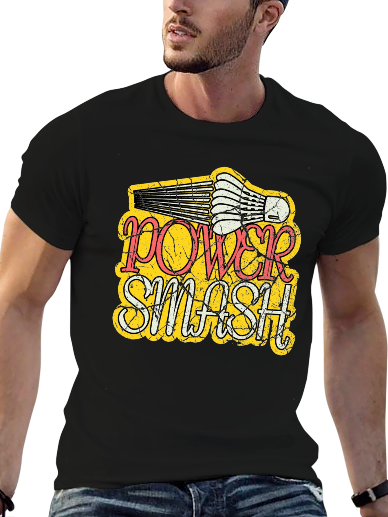 Power Smash Badminton Graphic Tee