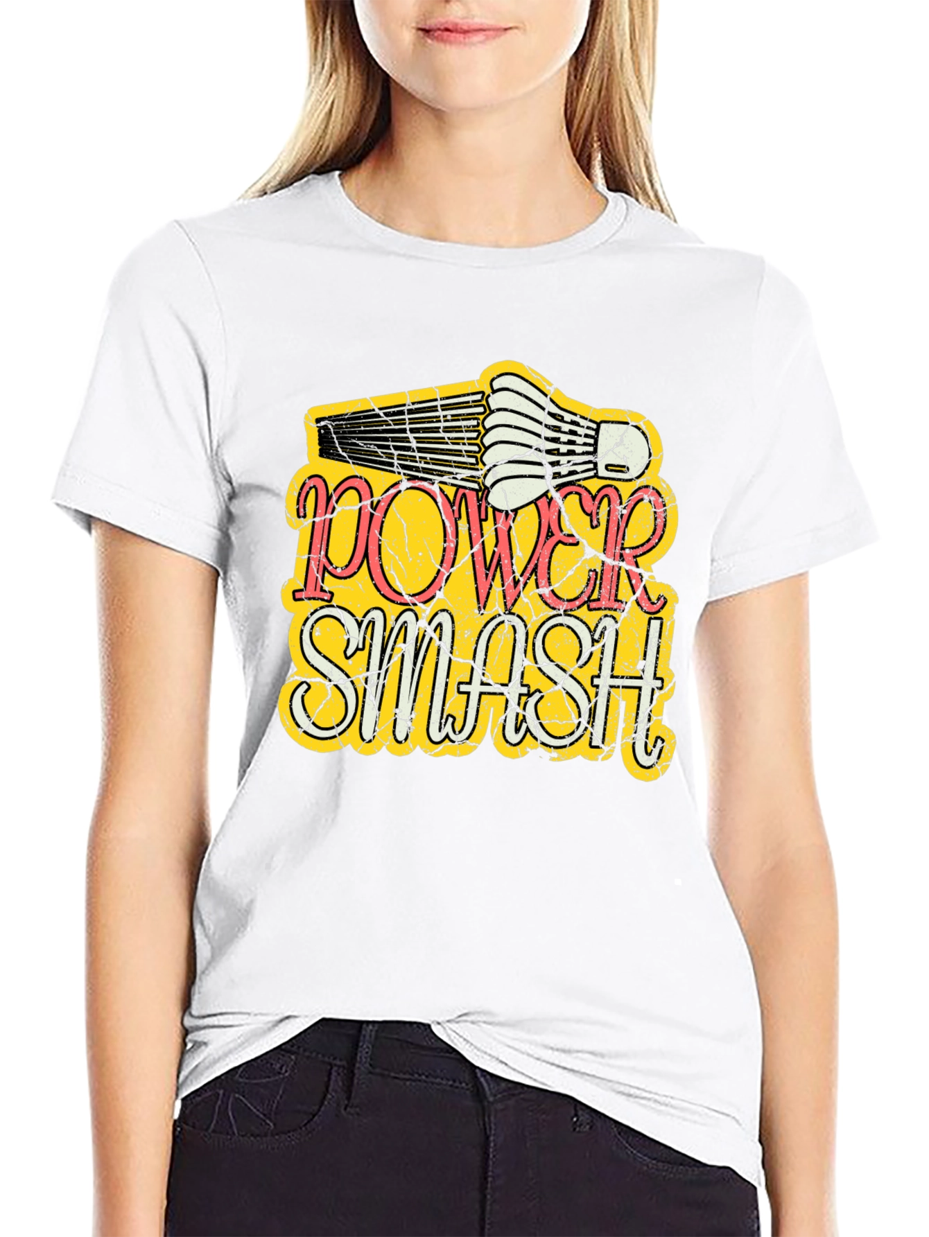 Power Smash Badminton Graphic Tee