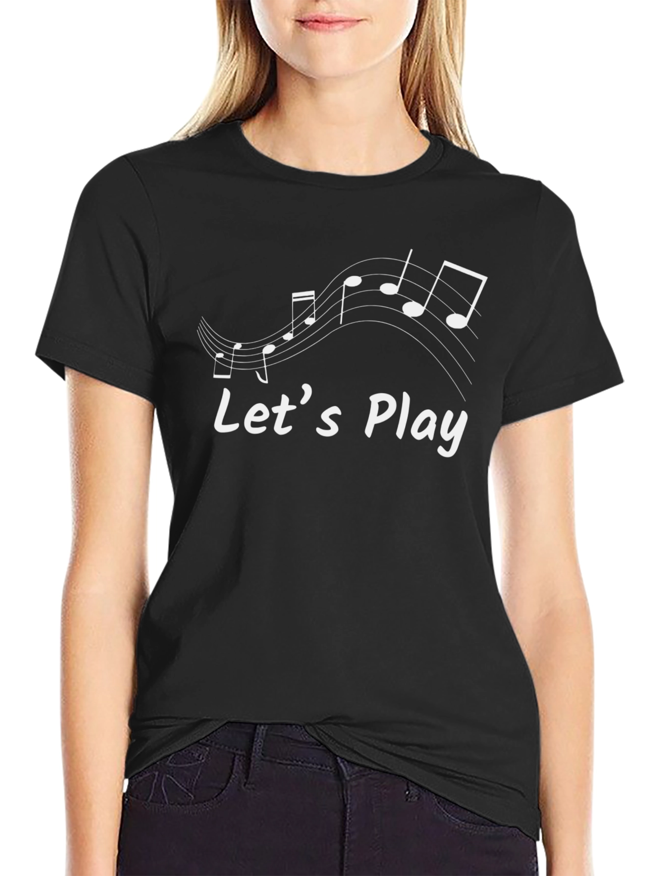 Musical Lets Play Black T-Shirt