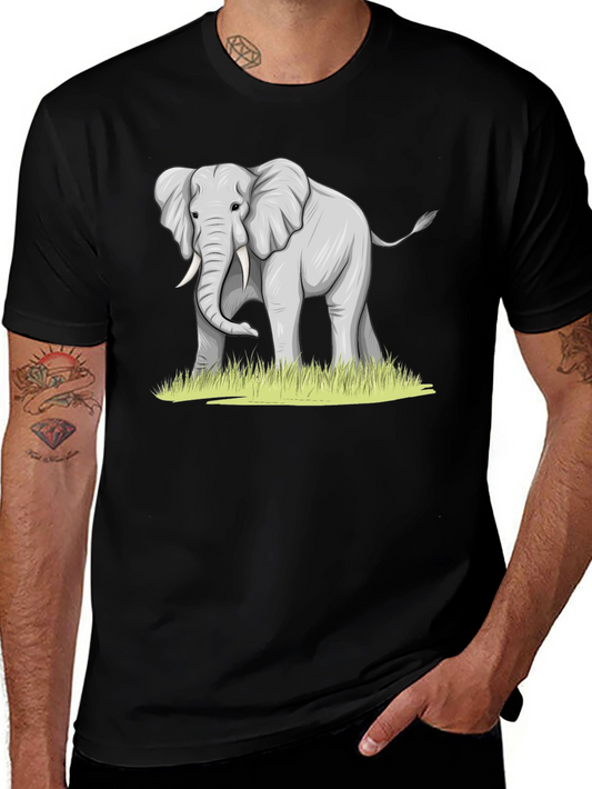 Elephant Graphic Tee - Black Casual Comfort