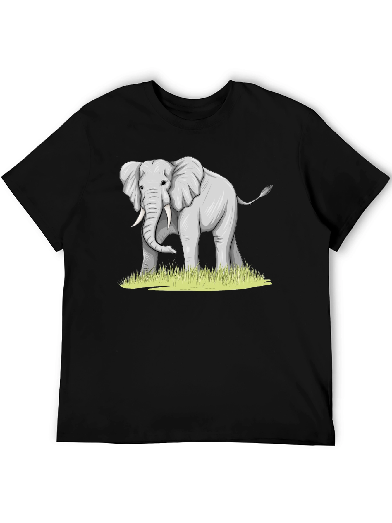Elephant Graphic Tee - Black Casual Comfort