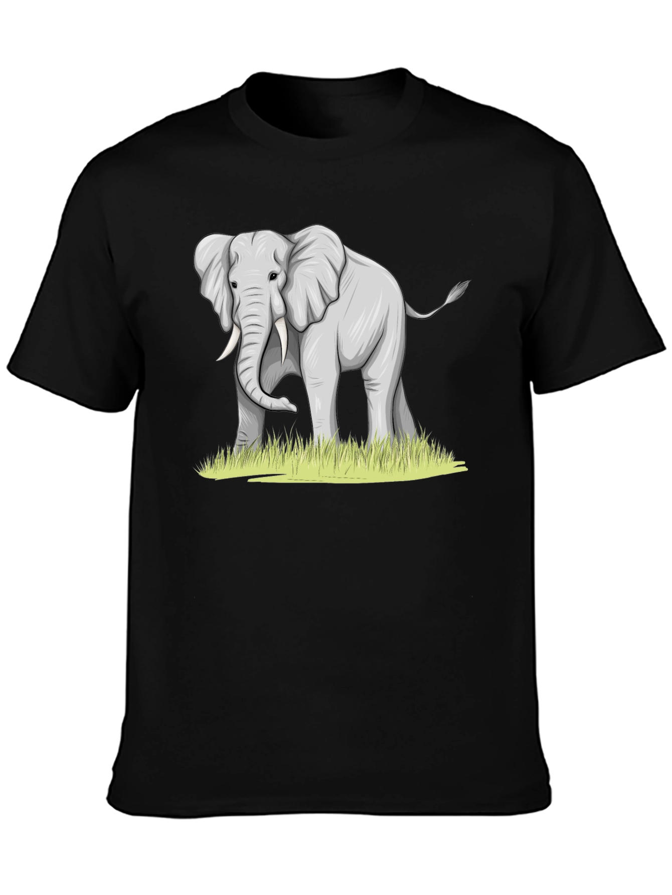 Elephant Graphic Tee - Black Casual Comfort