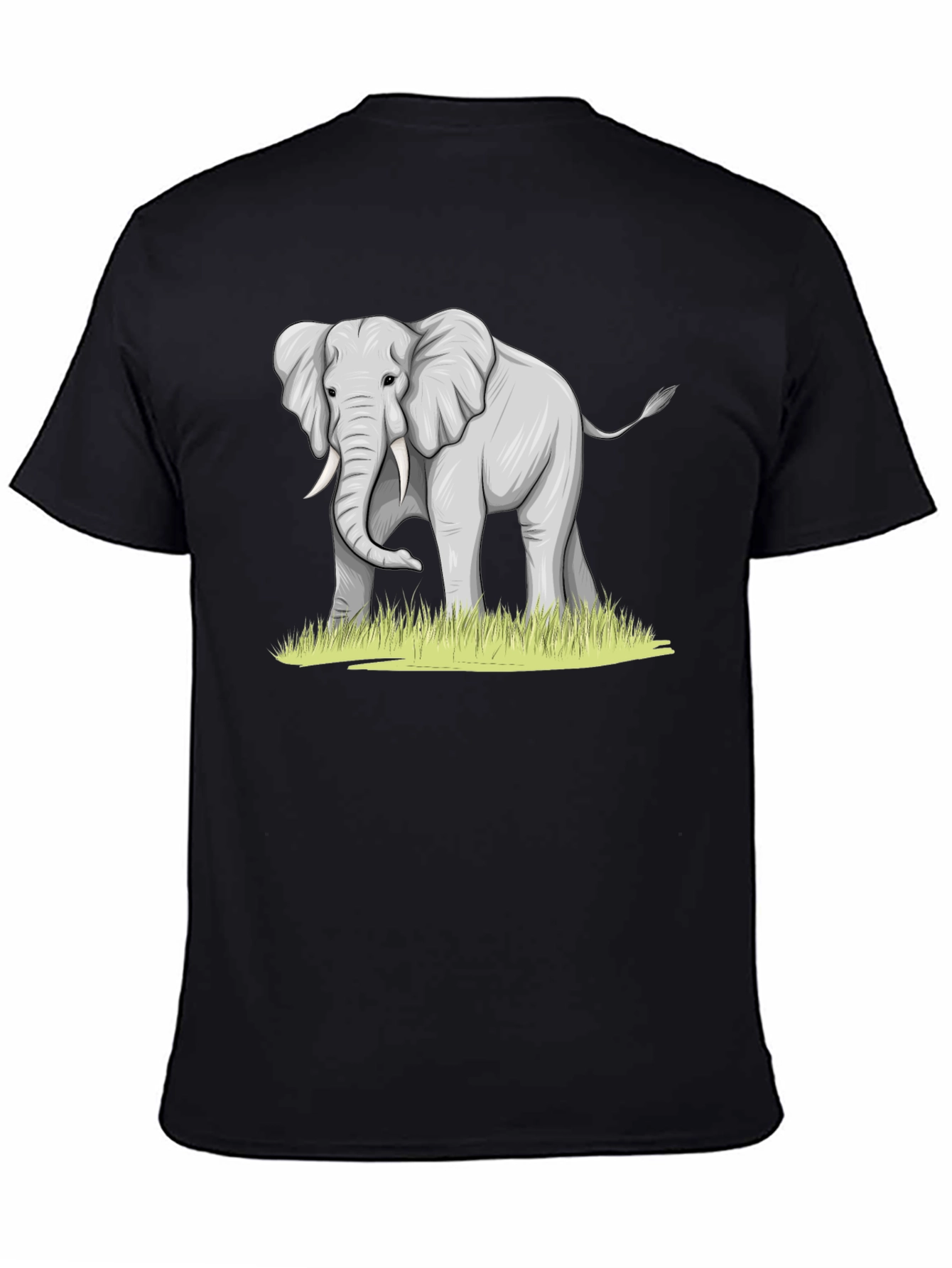 Elephant Graphic Tee - Black Casual Comfort