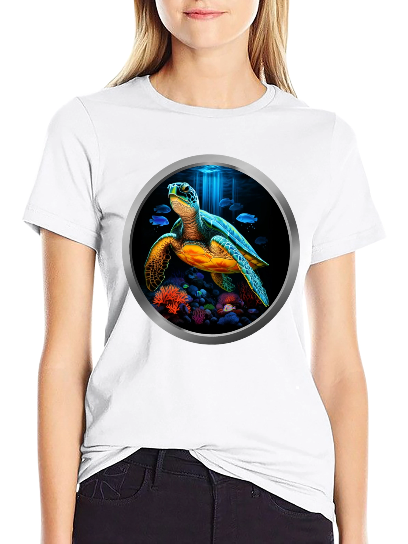 Sea Turtle Graphic Tee - Ocean Life T-Shirt