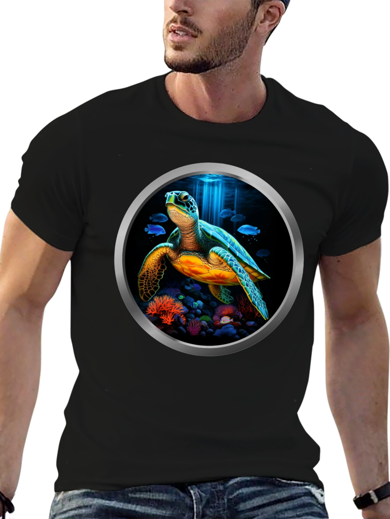 Sea Turtle Graphic Tee - Ocean Life T-Shirt