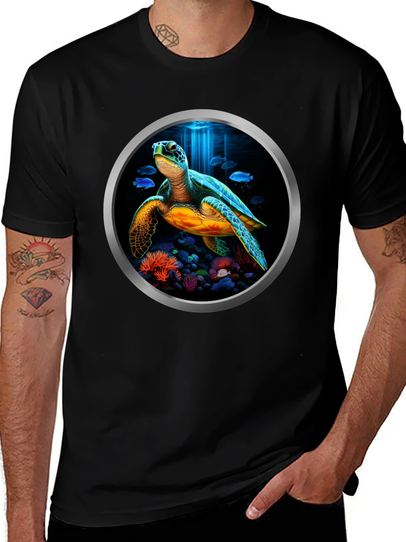 Sea Turtle Graphic Tee - Ocean Life T-Shirt