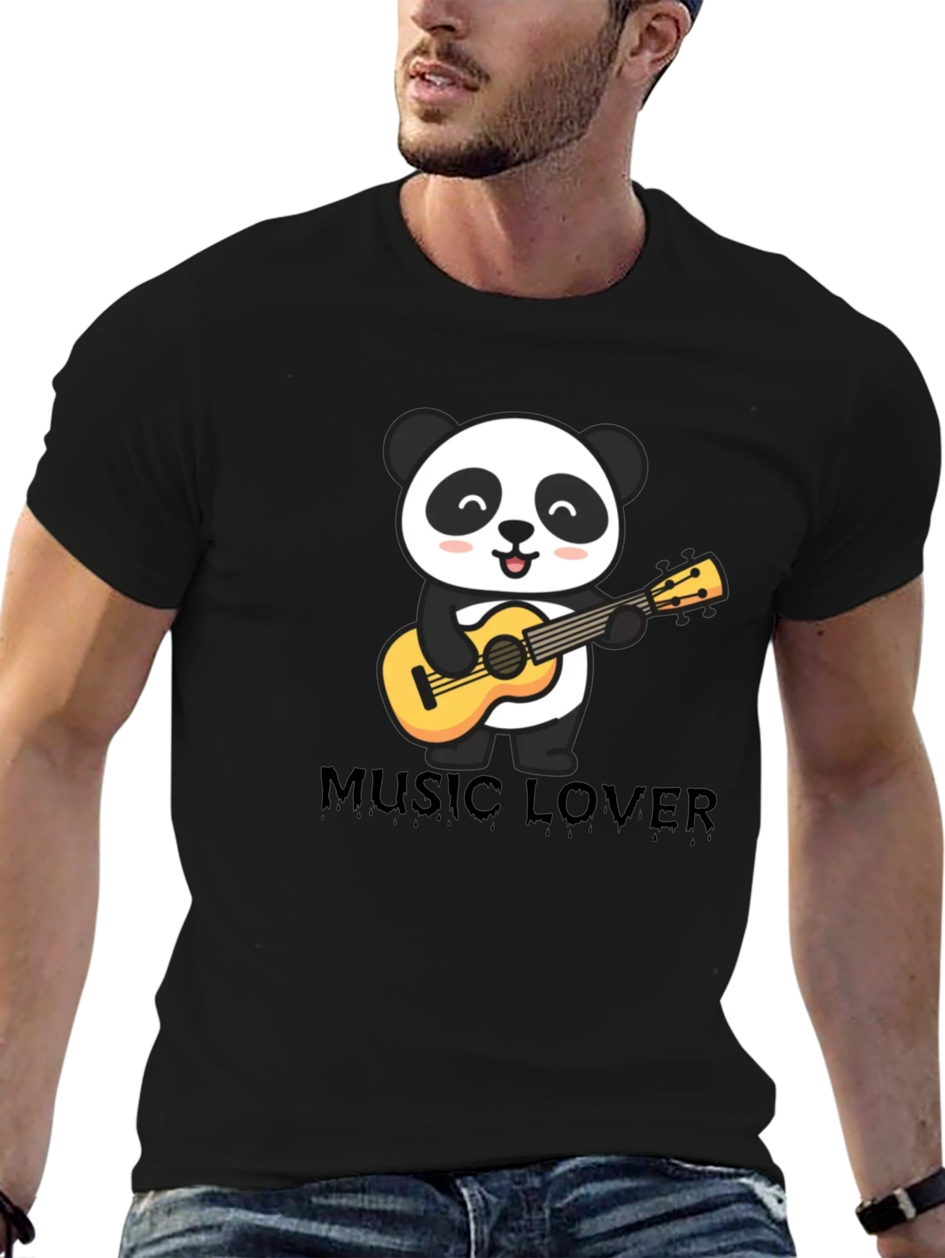 Panda Music Lover T-Shirt - Cute Guitar Player Tee