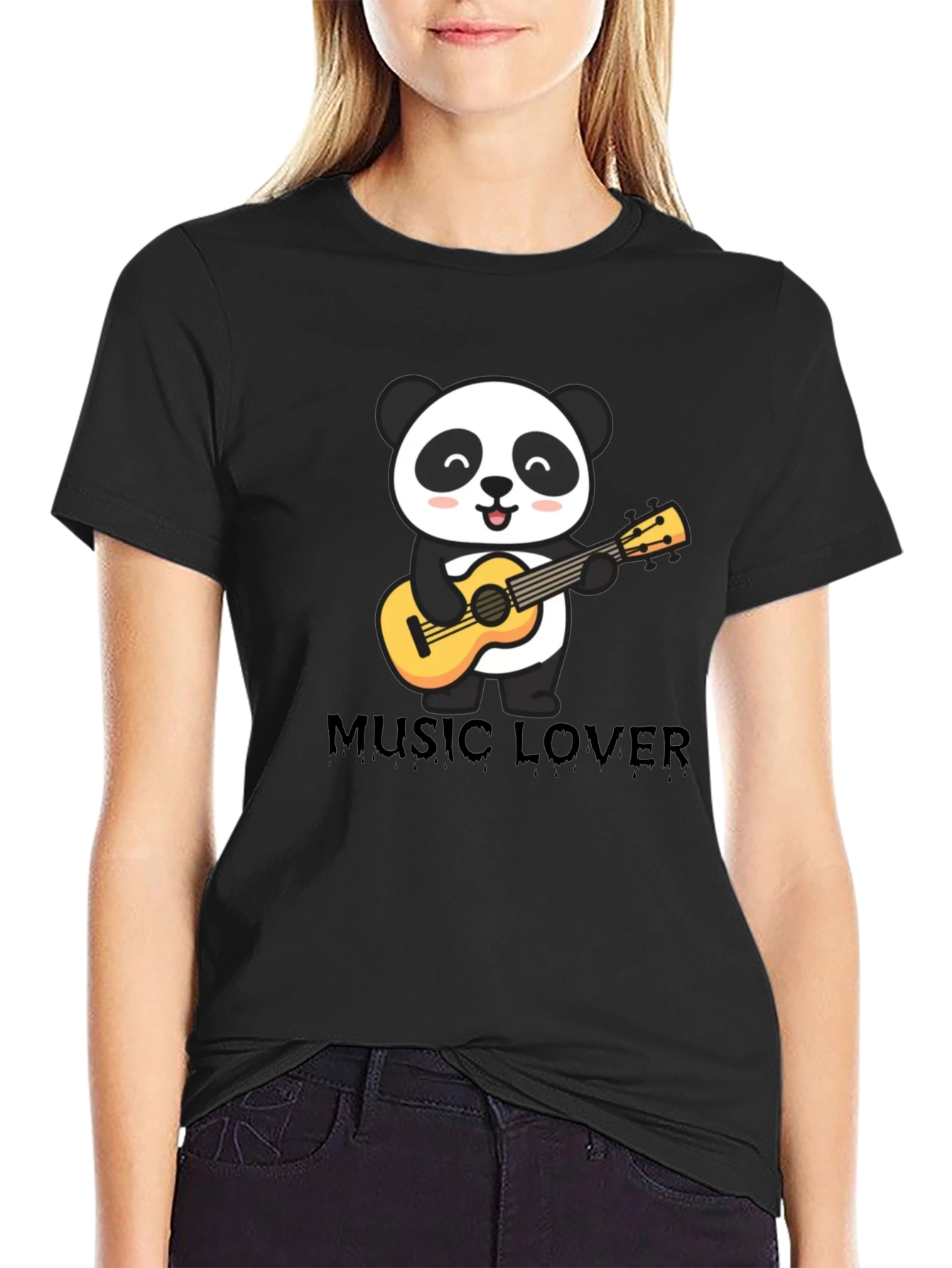 Panda Music Lover T-Shirt - Cute Guitar Player Tee