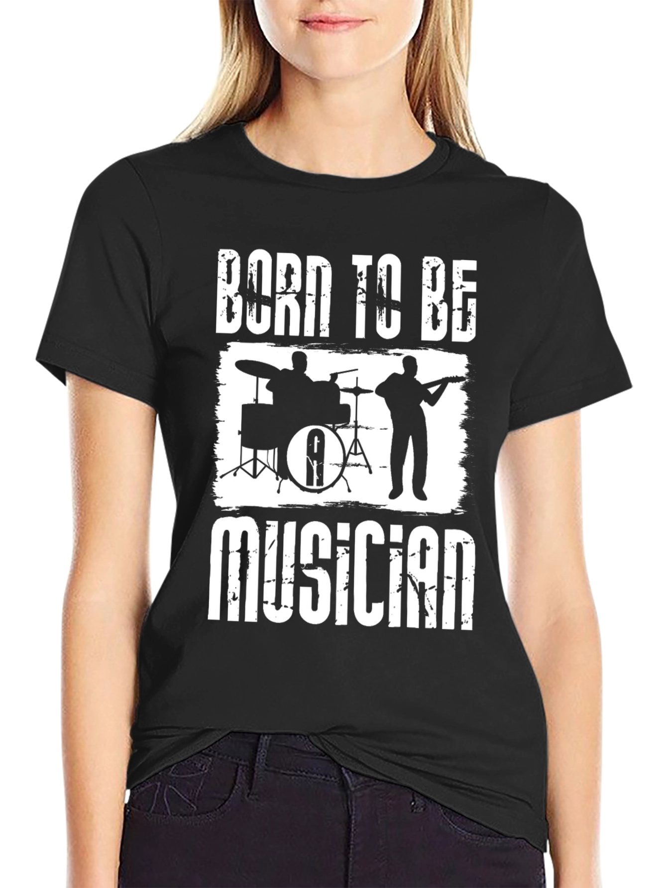 Born to Be Musician Black T-Shirt