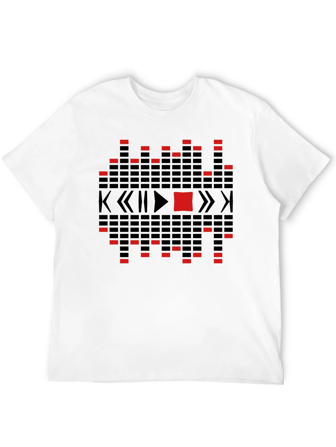 Abstract Graphic Black Crewneck T-shirt