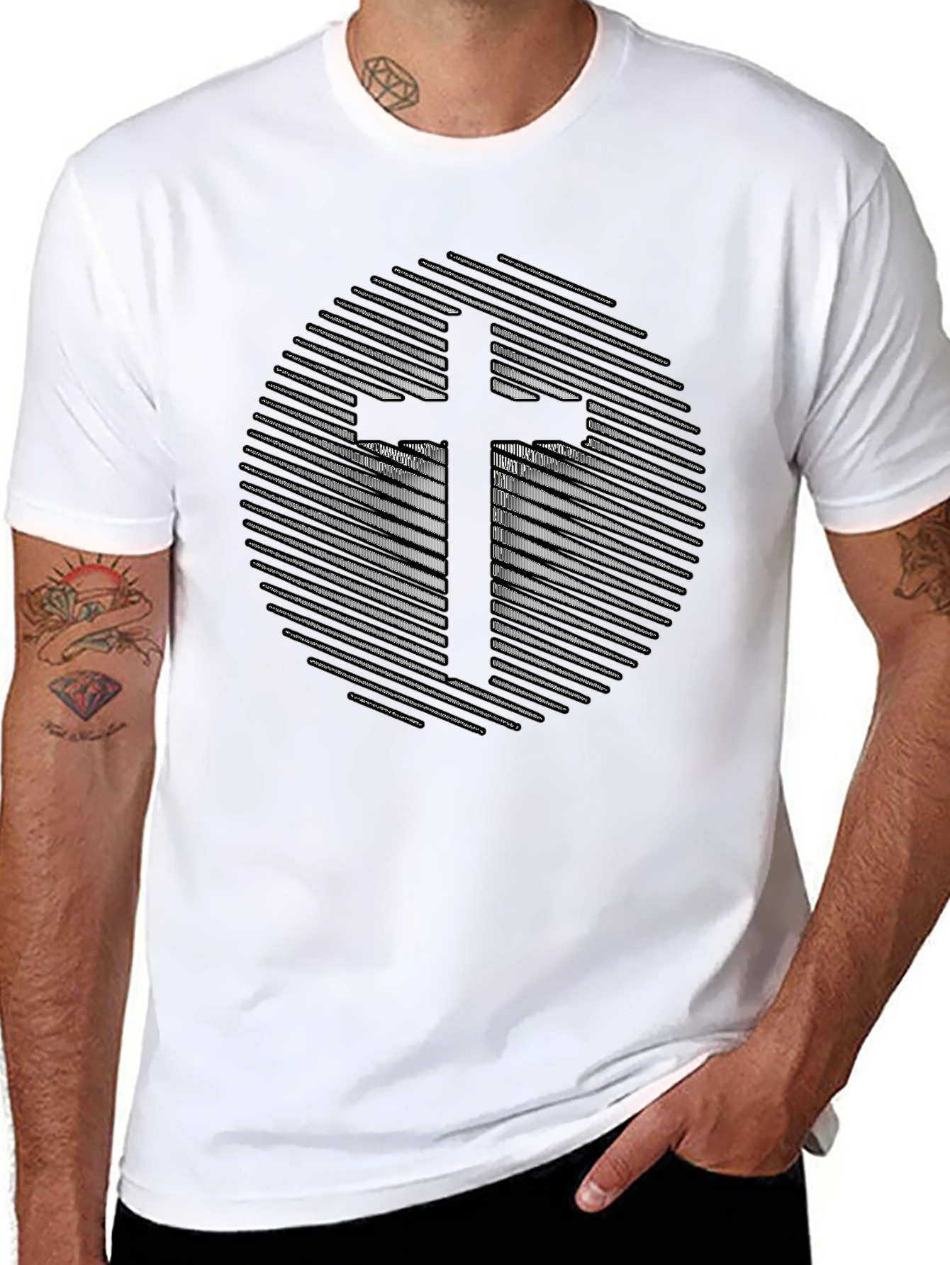 Abstract Cross Graphic Tee - Stylish Christian Apparel