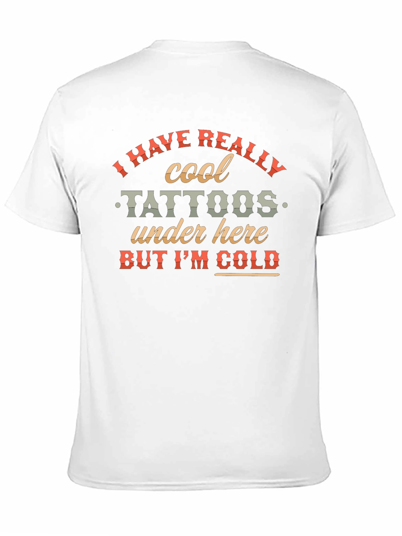 Cool Tattoos Under Here Mens Black T-Shirt